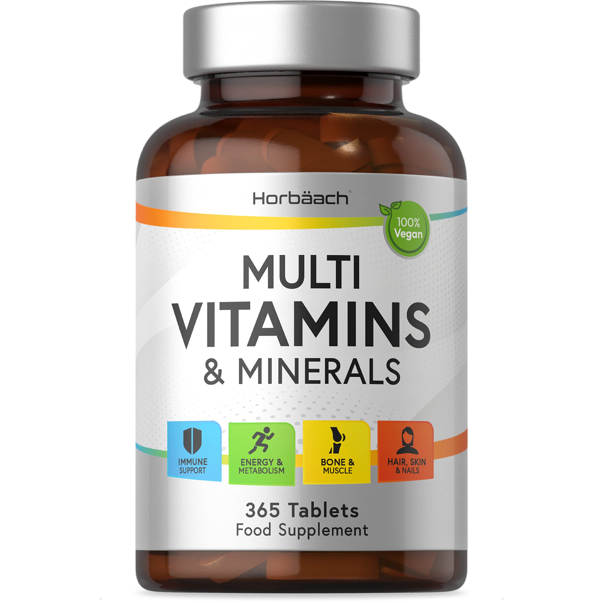 Multivitamin Tablets for Men and Women | 365 Count | with 24 Essential Nutrients Horbäach uk supplements