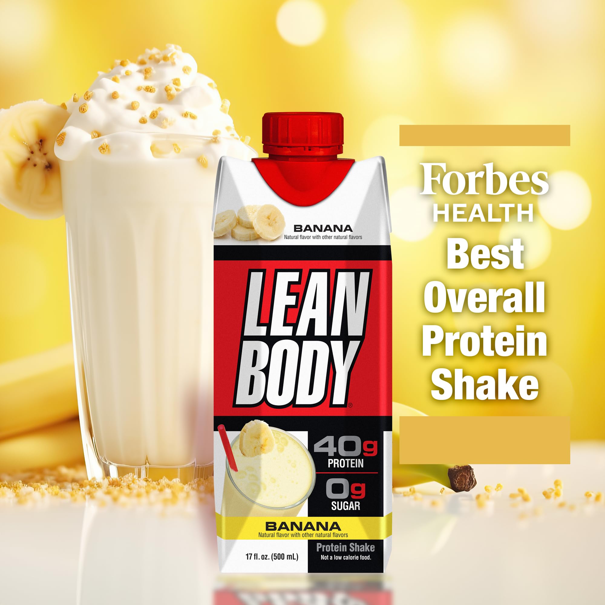 Lean Body Ready-to-Drink Banana Protein Shake, 40g Protein, Whey Blend, 0 Sugar Labrada uk supplements