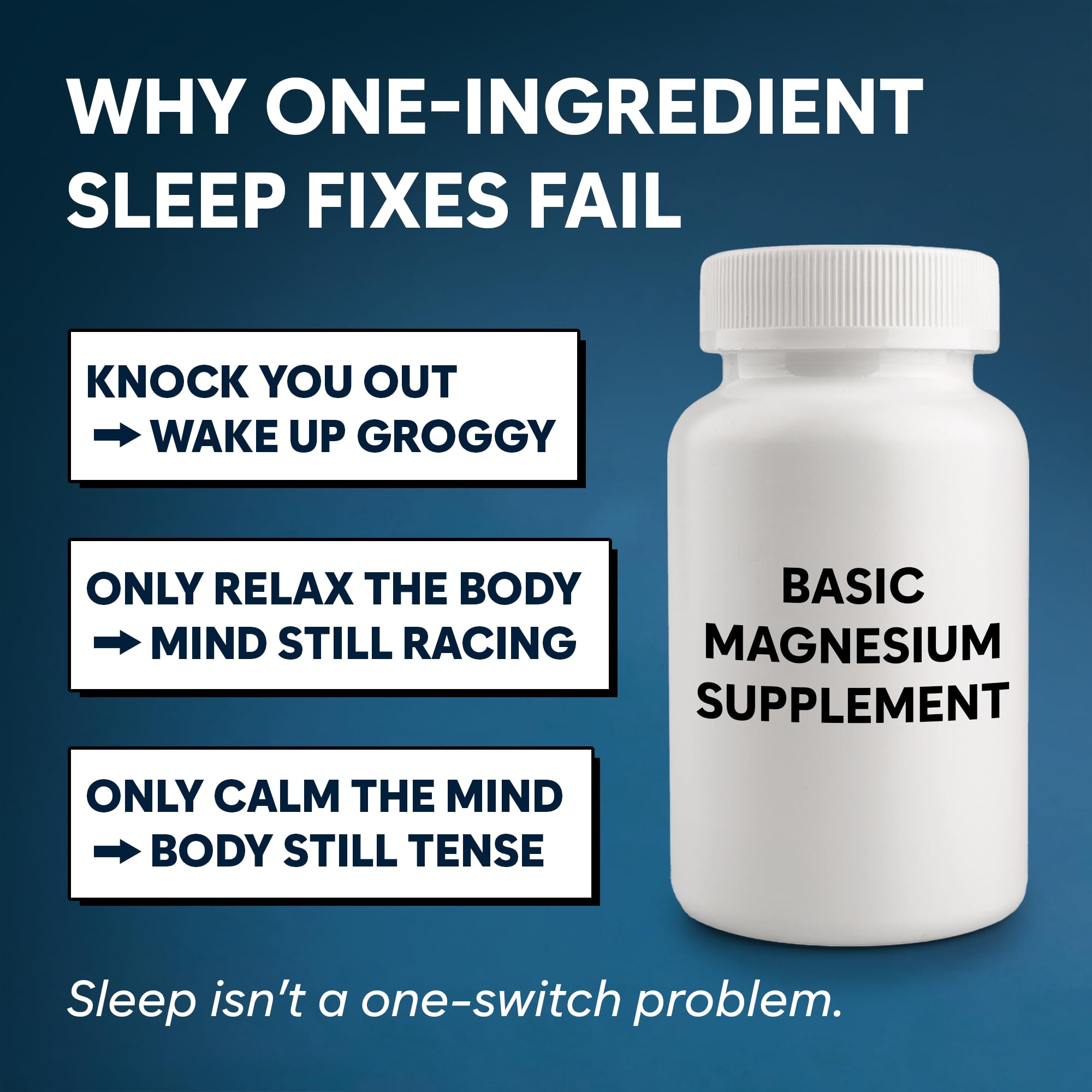 Natural Chelated Magnesium Glycinate Sleep Aid - Melatonin-Free Sleep & Stress Relief with KSM-66 Ashwagandha, GABA, L-Theanine & Chamomile for Muscle Relaxation - Made in USA - 90 Capsules Facime uk supplements