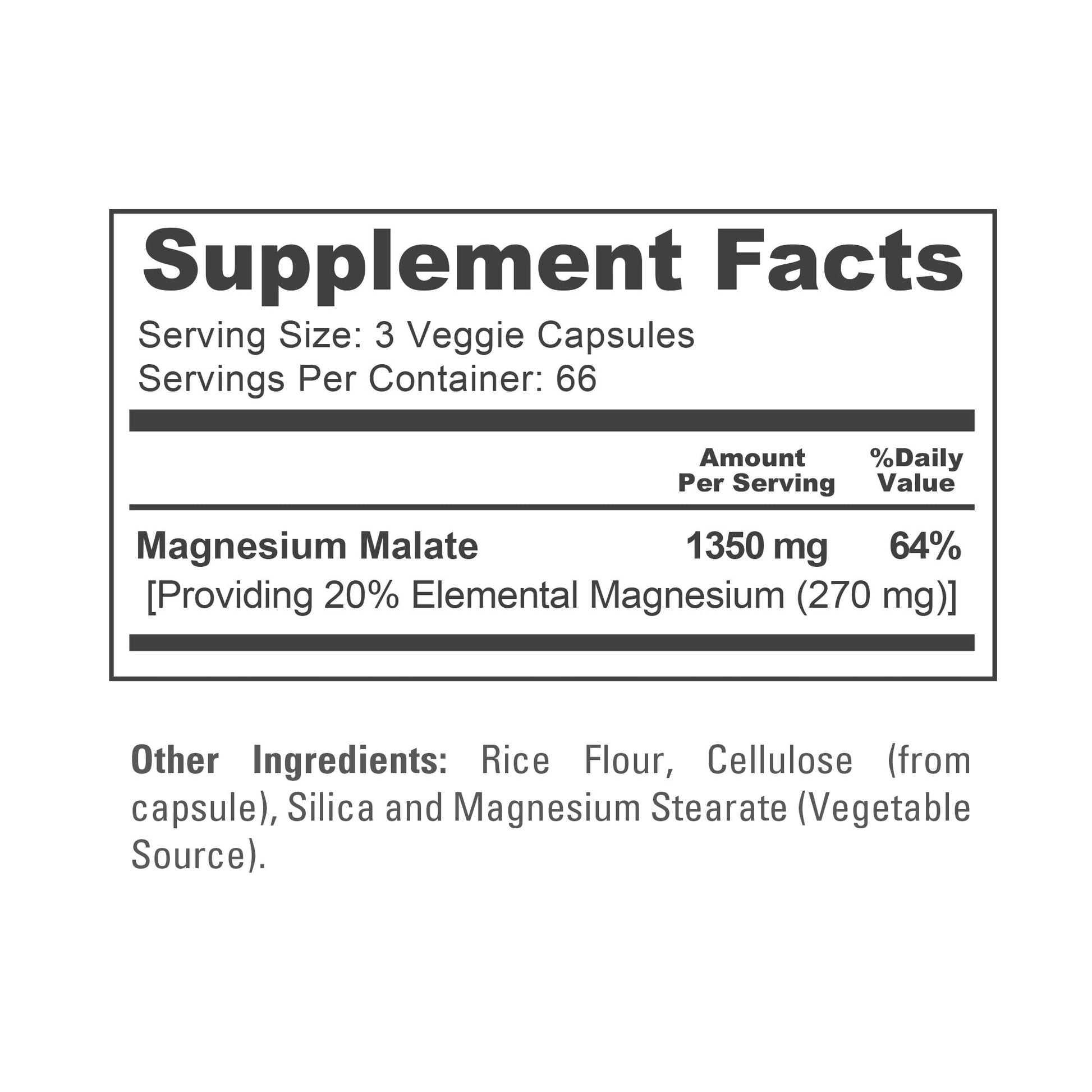 NusaPure Magnesium Malate 1350mg 200 Veggie Capsules (Vegan, Non-GMO, Vegan) NusaPure uk supplements