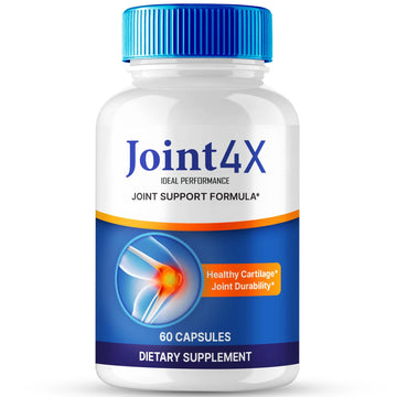 Joint4X Joint Support Capsules, Official Joint-4X Supplement Pills, All-Natural Formula to Fortify Bones and Bolster Flexibility - Maximum Strength, Joint 4X Pills Reviews (60 Capsules) IDEAL PERFORMANCE uk supplements