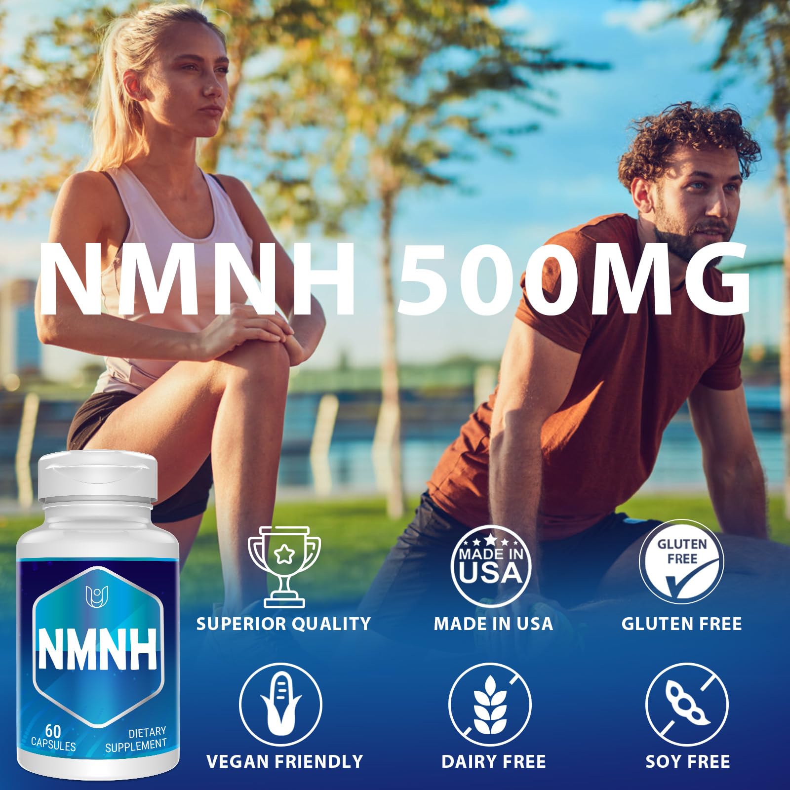NMNH (Dihydronicotinamide Mononucleotide), NAD Supplement to Boost NAD+ Levels as We Age (May Be More Effective Than Nicotinamide Riboside), NMNH Supplement for Anti-Aging, 60 Capsules (60 Servings) Ucessuyy uk supplements