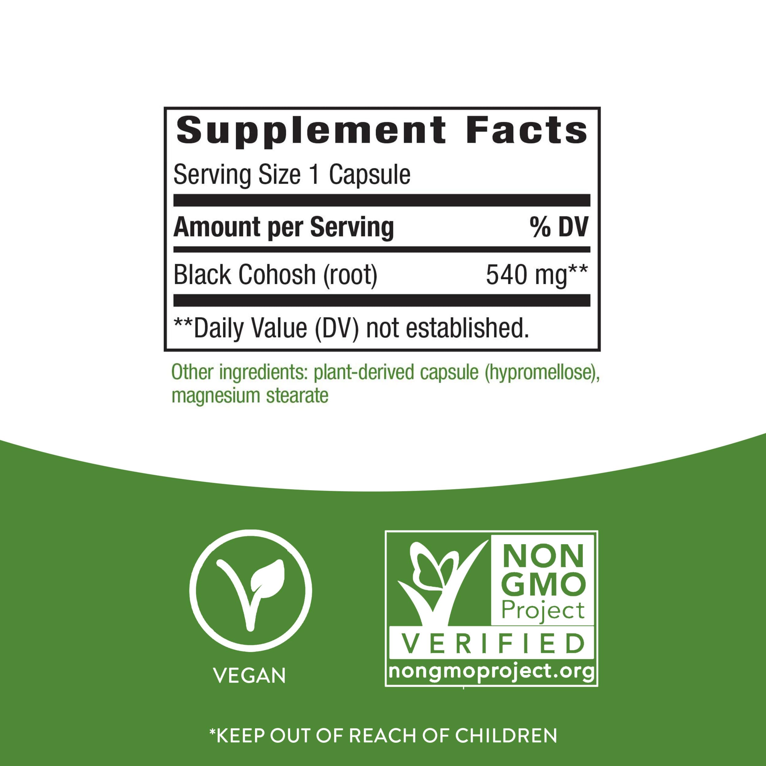 Nature's Way Black Cohosh Root, Traditional Support for Women's Health*, 540 mg Nature's Way uk supplements