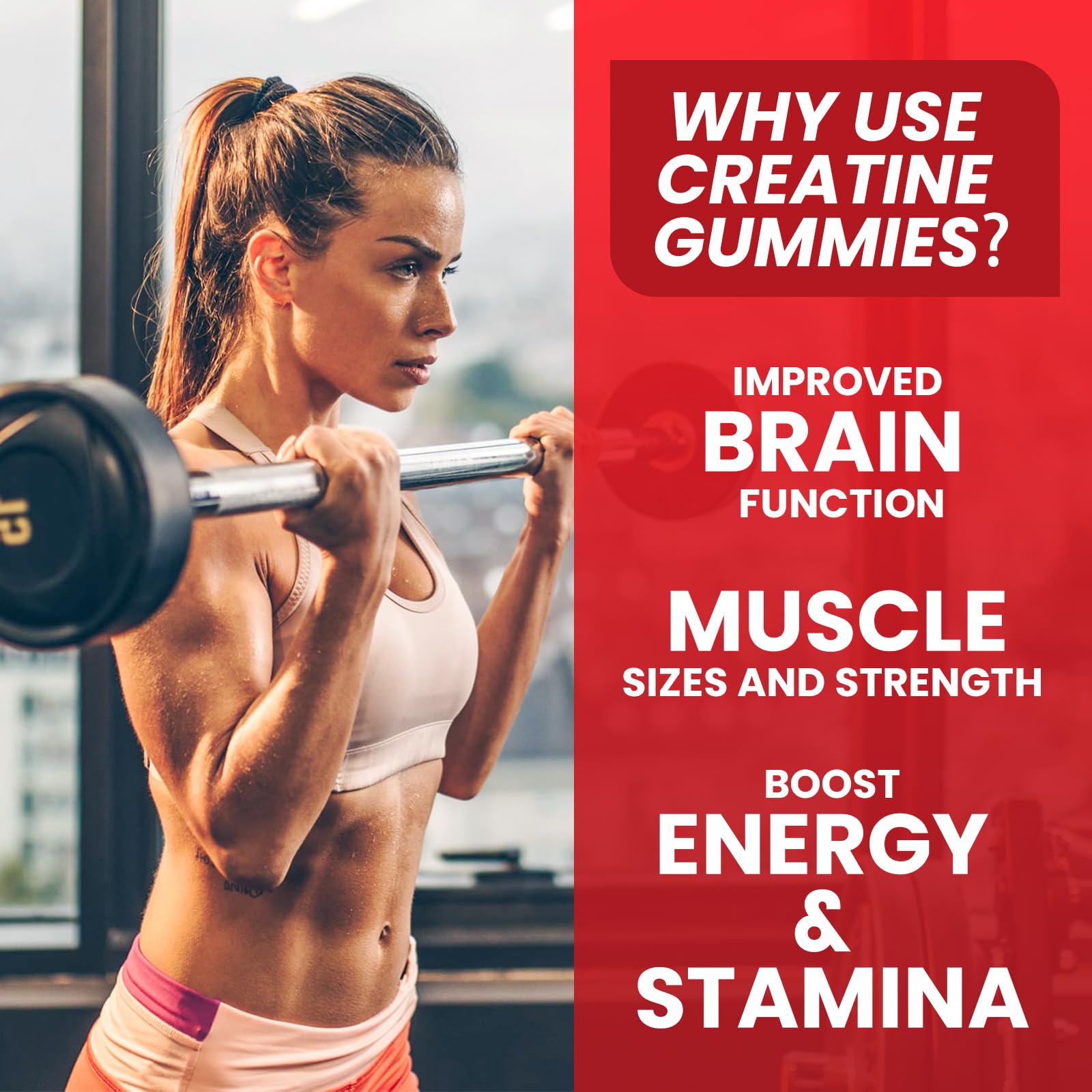 Hovika Creatine Monohydrate Gummies for Men & Women, Chewable 3g Creatine Monohy Hovika uk supplements