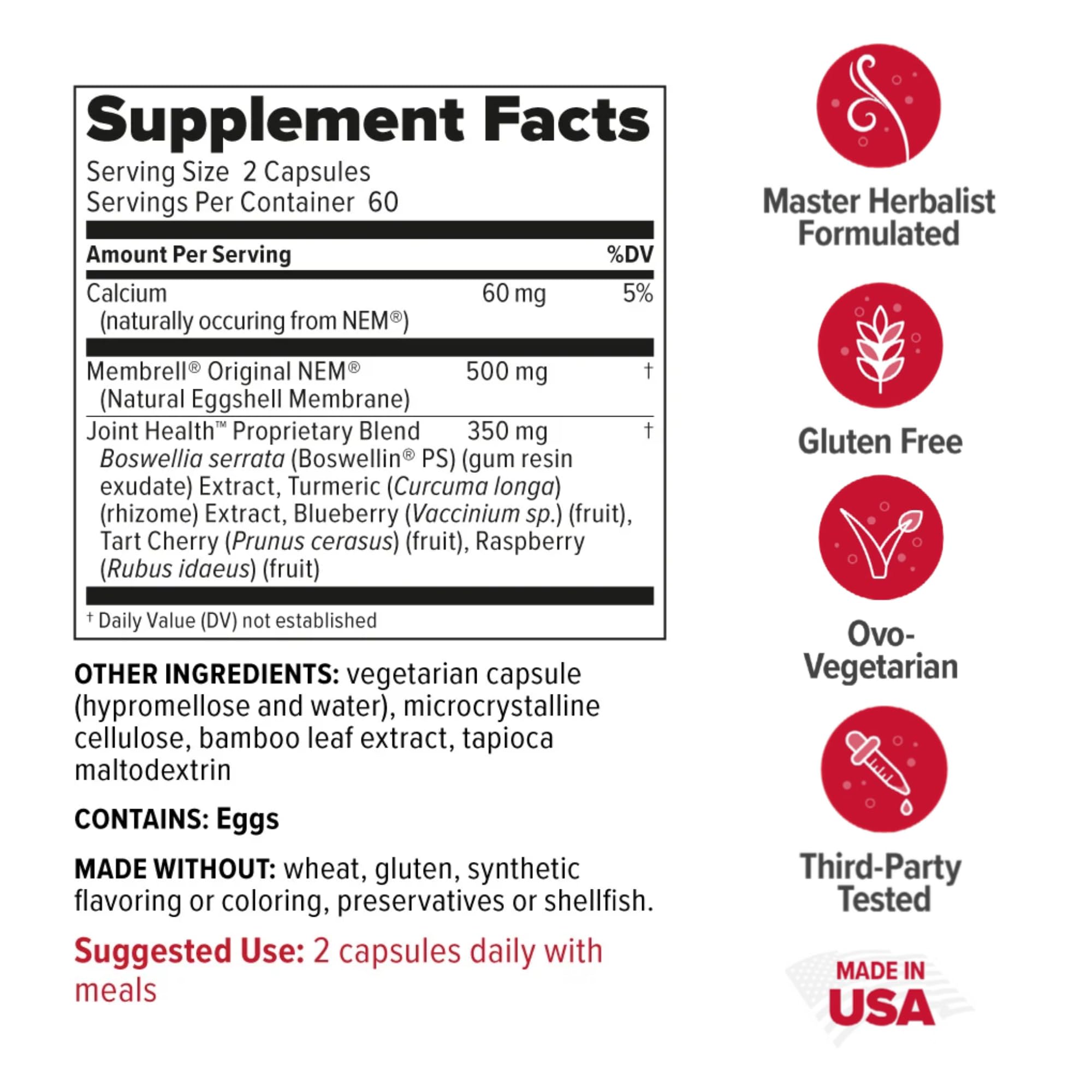 Redd Remedies, Joint Health Advanced, Helps Strengthen Connective Tissue and Cartilage, Fast-Acting Comfort with Boswellia Serrata and Turmeric, 120 Vegetarian Capsules Redd Remedies uk supplements