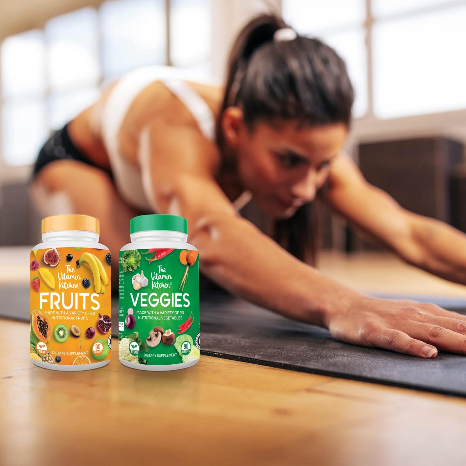 The Vitamin Kitchen Fruit and Veggie Supplements-90 Fruits, 90 Veggies Capsules The Vitamin Kitchen uk supplements