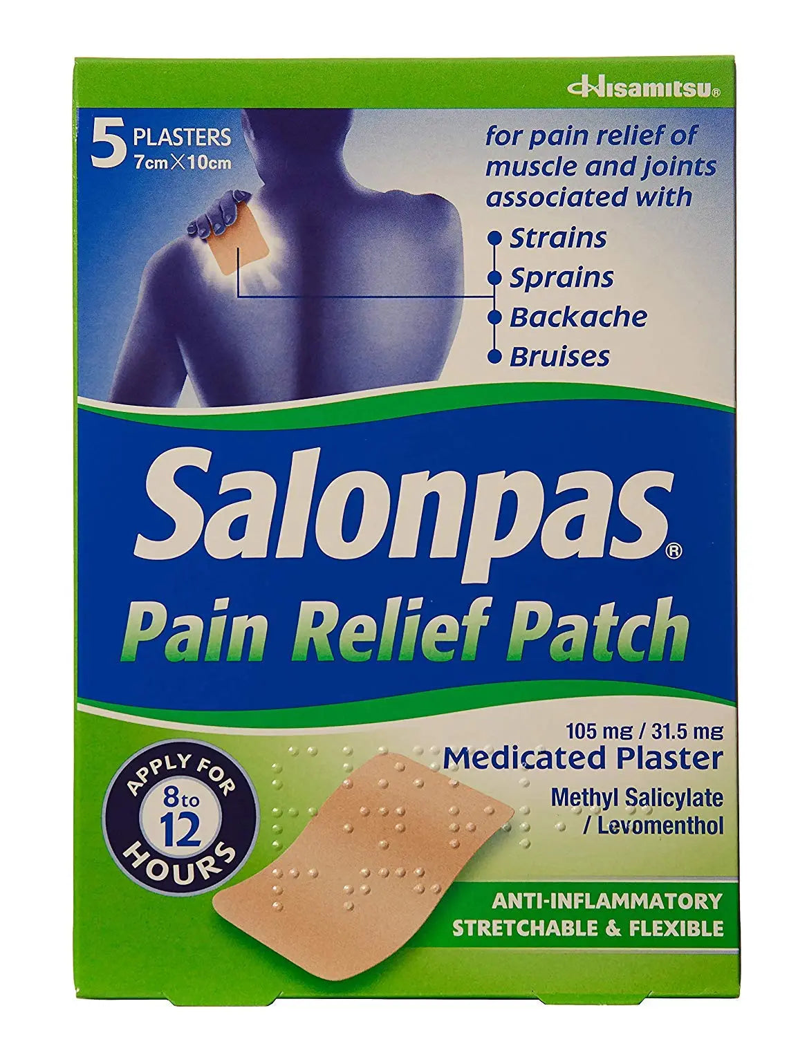 Salonpas Pain Relief Patches 5 Each Salonpas uk supplements