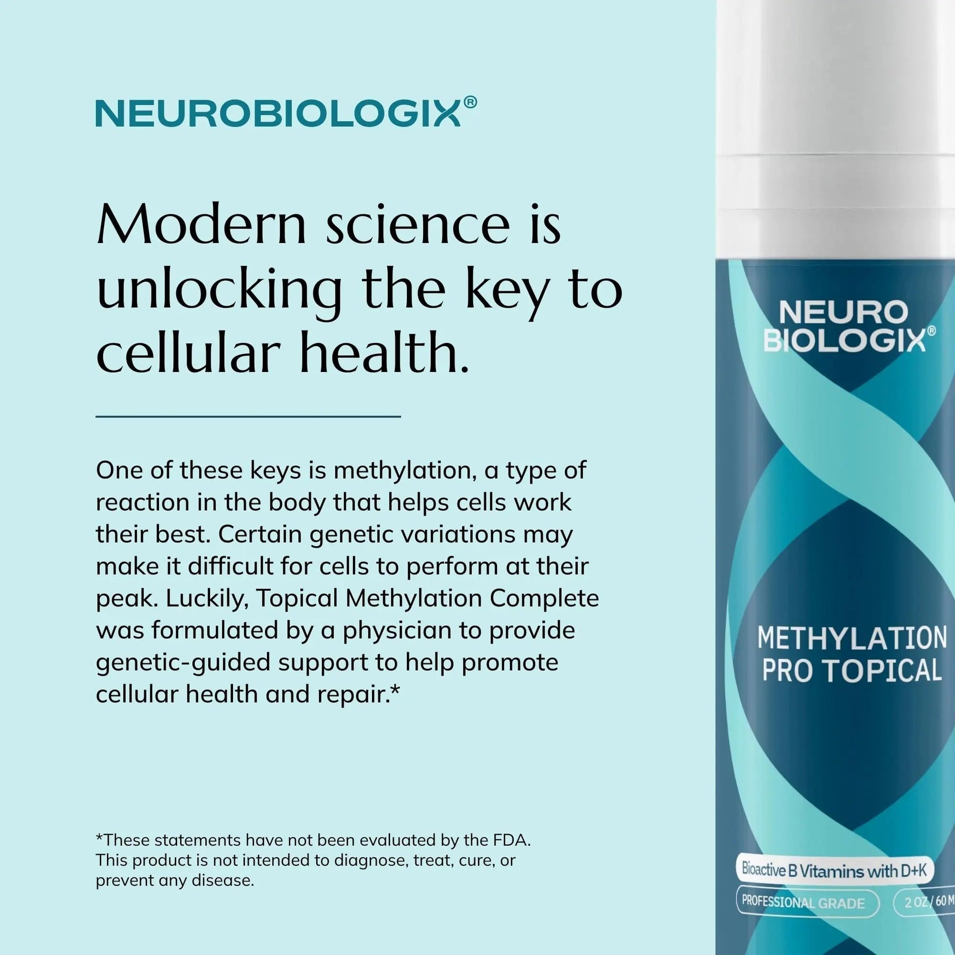 Neurobiologix Methylation Pro Topical for Men and Women, Bioactive B Vitamin Cream with Methylfolate, B6, B12, D3 & K1, Supports Cellular Energy Neurobiologix uk supplements