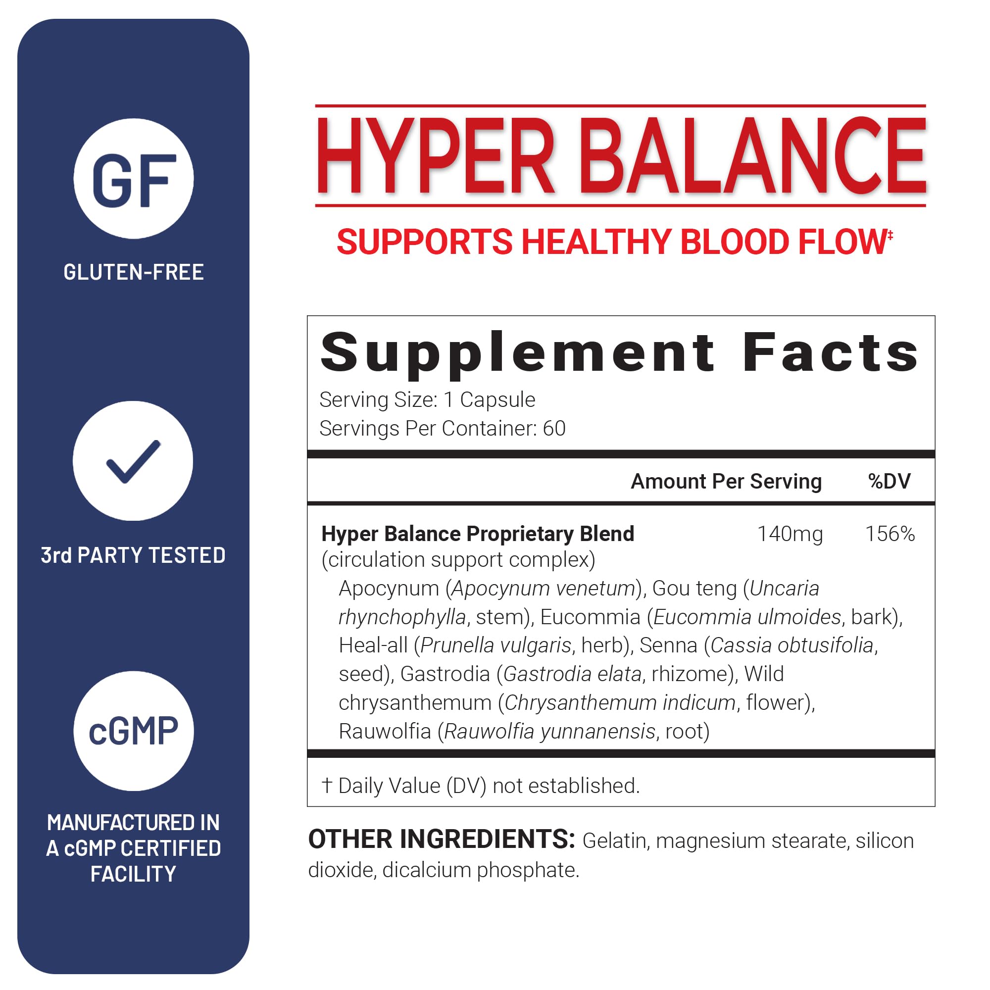 U.S. Doctors’ Clinical HyperBalance Herbal Support for Liver with Eucommia Bark, Senna, Wild Chrysanthemum to Promote Regulation (1 Month Supply – 60 Capsules) U.S.DOCTORS'CLINICAL uk supplements