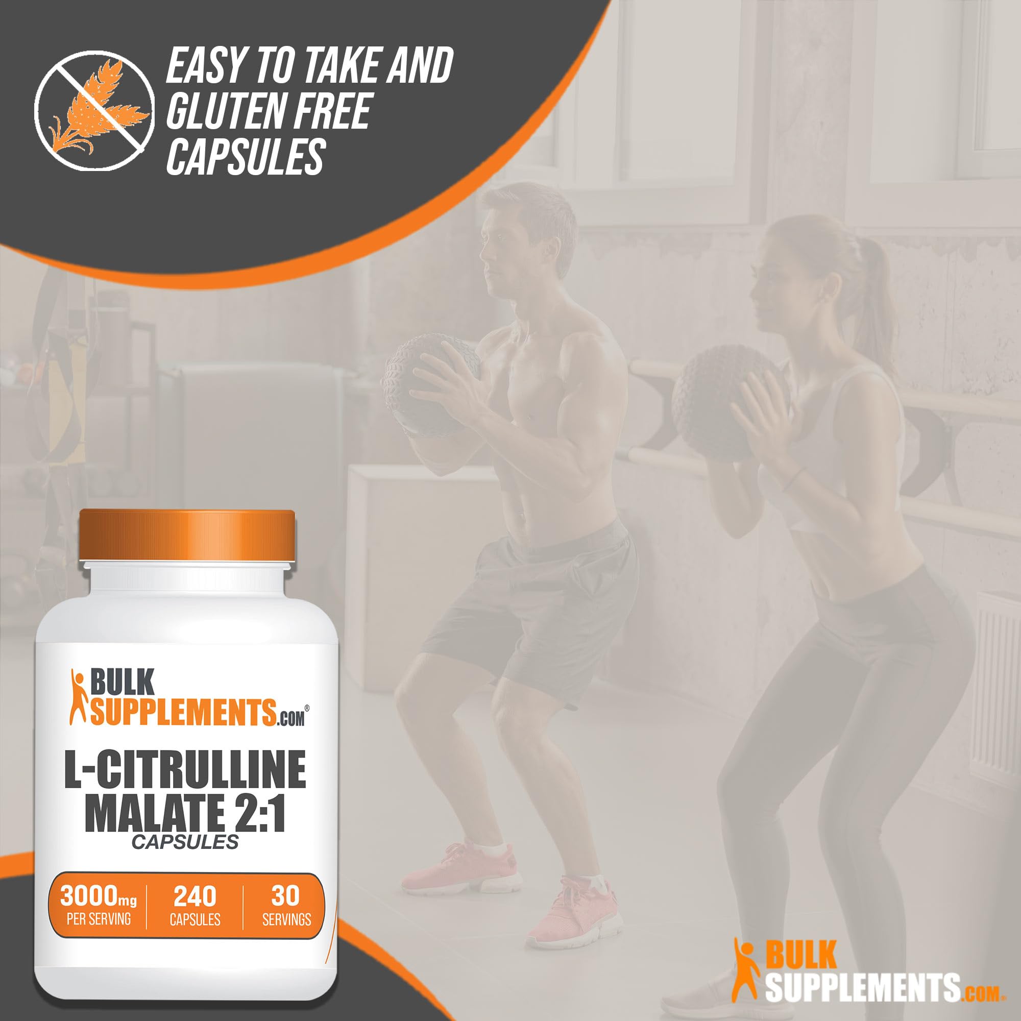 BULKSUPPLEMENTS.COM L-Citrulline Malate Capsules - Citrulline Malate 3000mg BULKSUPPLEMENTS.COM uk supplements