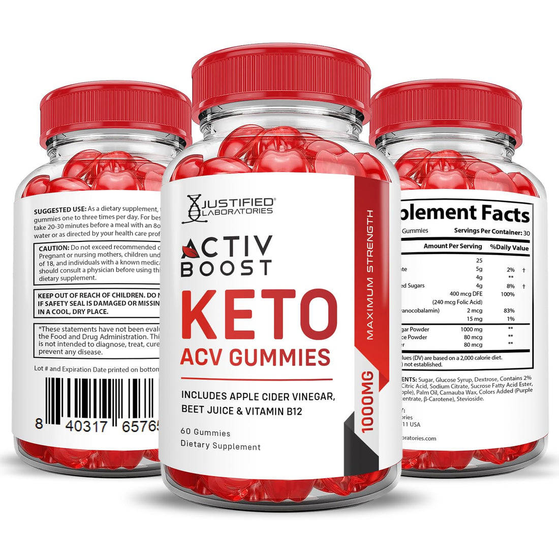 (3 Pack) Activboost Keto ACV Gummies Advanced Formula 1000MG Active Boost Justified Laboratories uk supplements