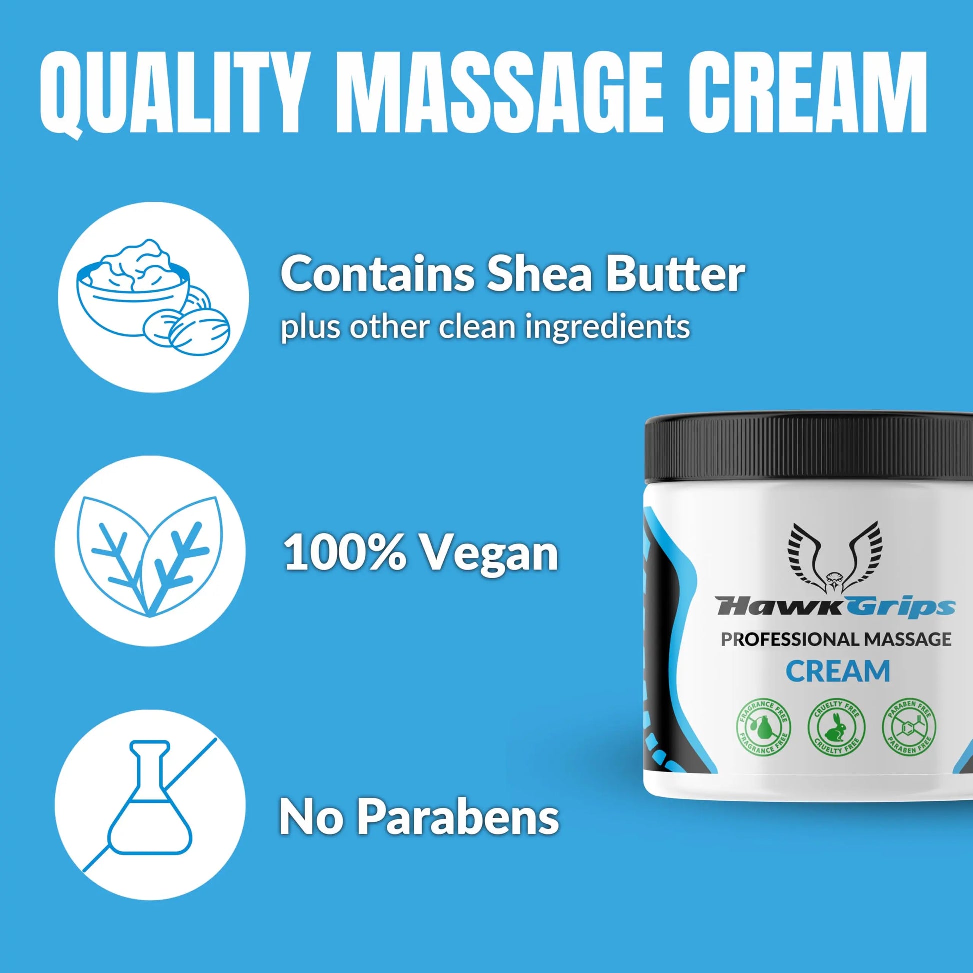 HawkGrips 8oz Massage Emollient and 8oz Massage Cream Bundle, Unscented, IASTM Massage, Cupping Therapy, Whole Body Muscle Cream, Deep Tissue Professional Massage Therapy HawkGrips uk supplements