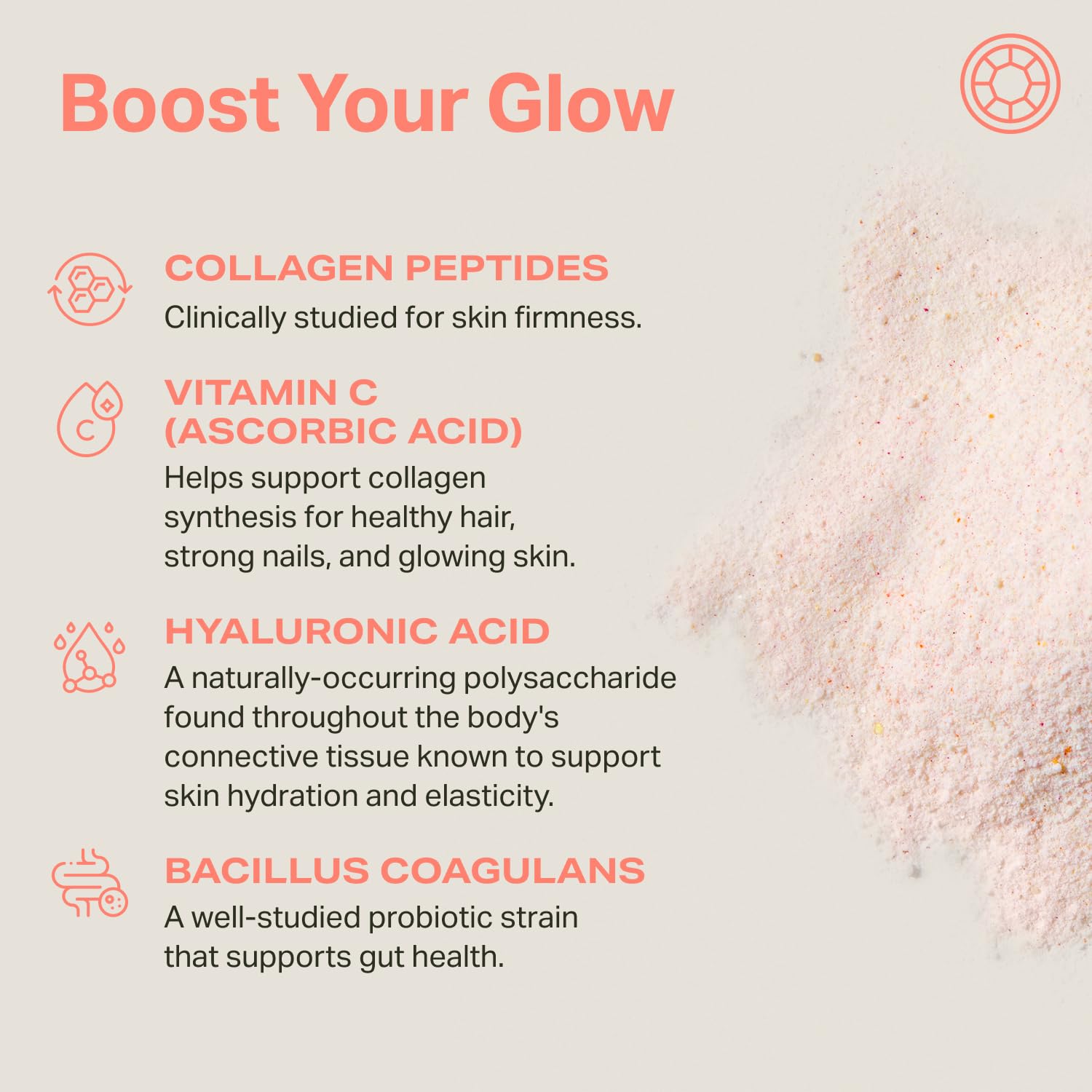 Proper, The Corals Daily Glow Beauty Blend - Nutrient Dense Superfood Powder with Collagen Peptides, Hyaluronic Acid Powder, Vitamin C, and MSM. Hair, Skin, Nail Vitamin Supplement for Women & Men Proper uk supplements