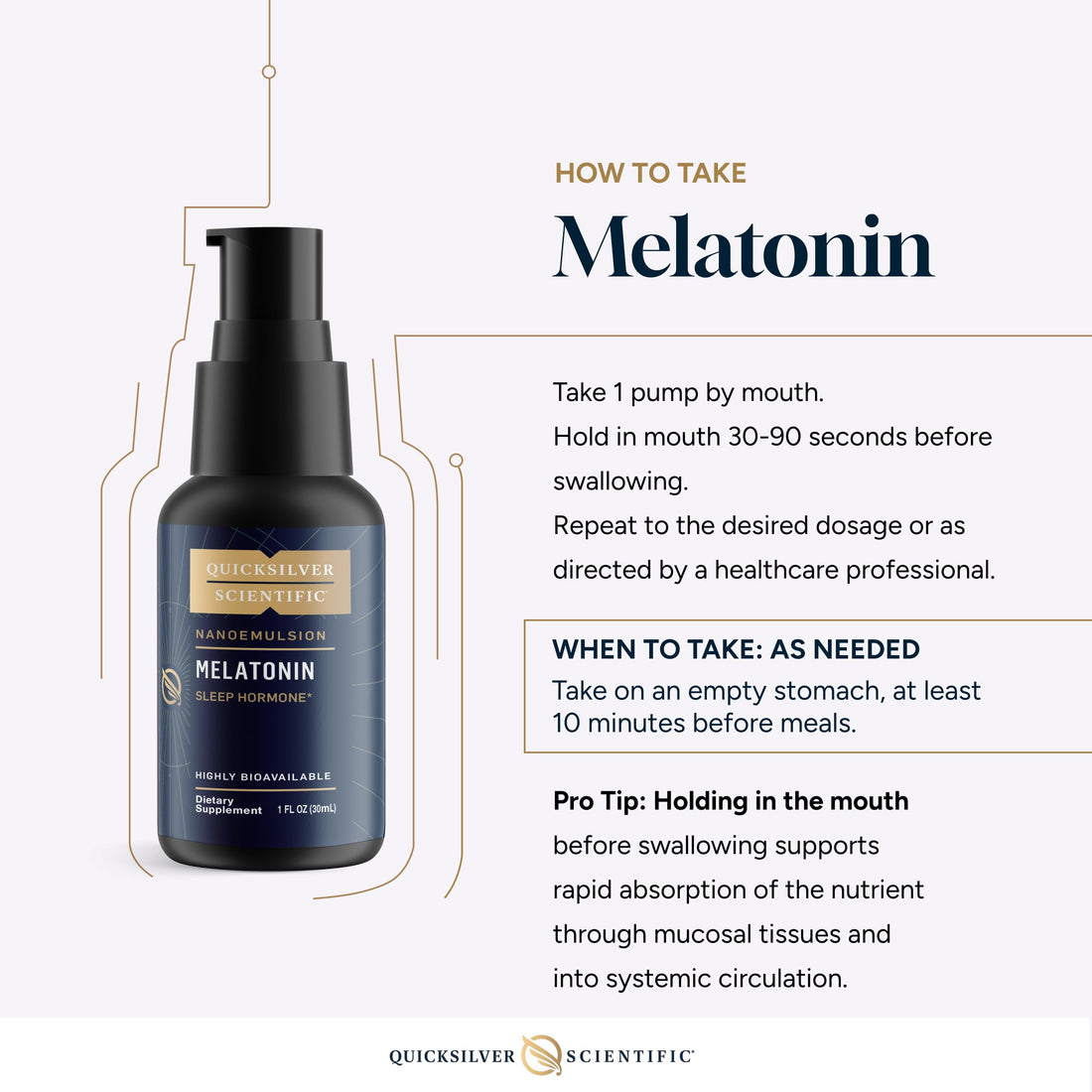 Quicksilver Scientific Liposomal Melatonin - Bedtime, Jet Lag & Immune Support Liquid for Adults - Efficient, Superior Absorption 1mg to Minimize Morning Drowsiness (30 ml) Quicksilver Scientific uk supplements