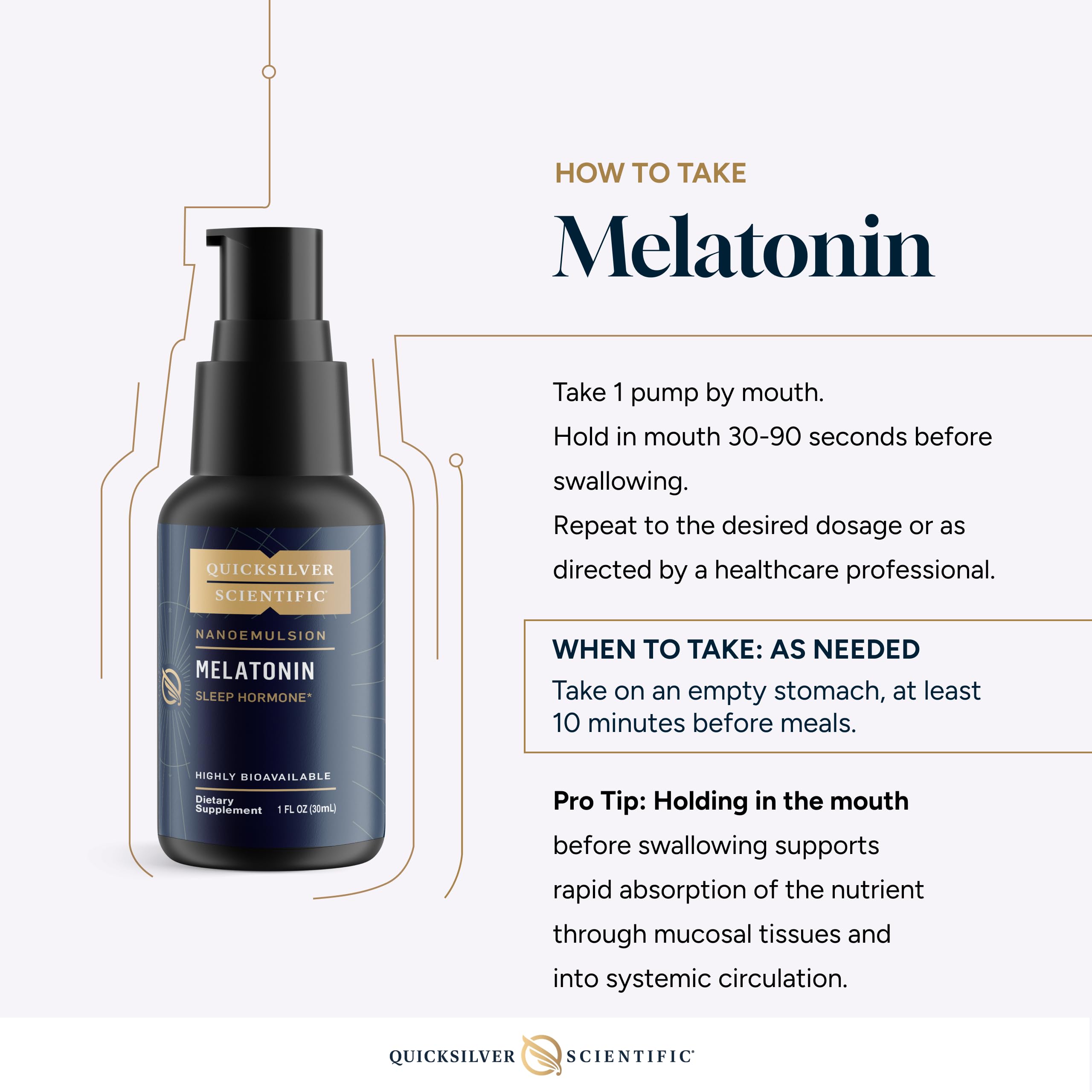Quicksilver Scientific Liposomal Melatonin - Bedtime, Jet Lag & Immune Support Liquid for Adults - Efficient, Superior Absorption 1mg to Minimize Morning Drowsiness (30 ml) Quicksilver Scientific uk supplements