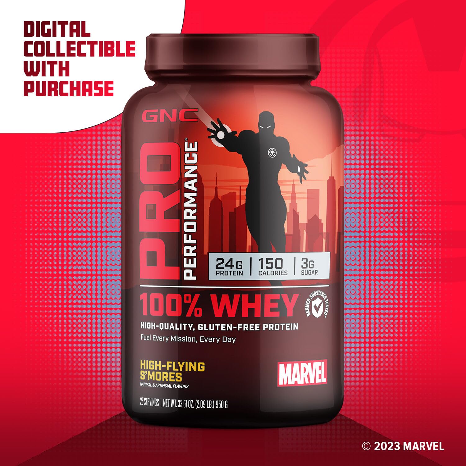 GNC Pro Performance 100% Whey - Marvel: High-Flying S'Mores - 25 Servings GNC uk supplements