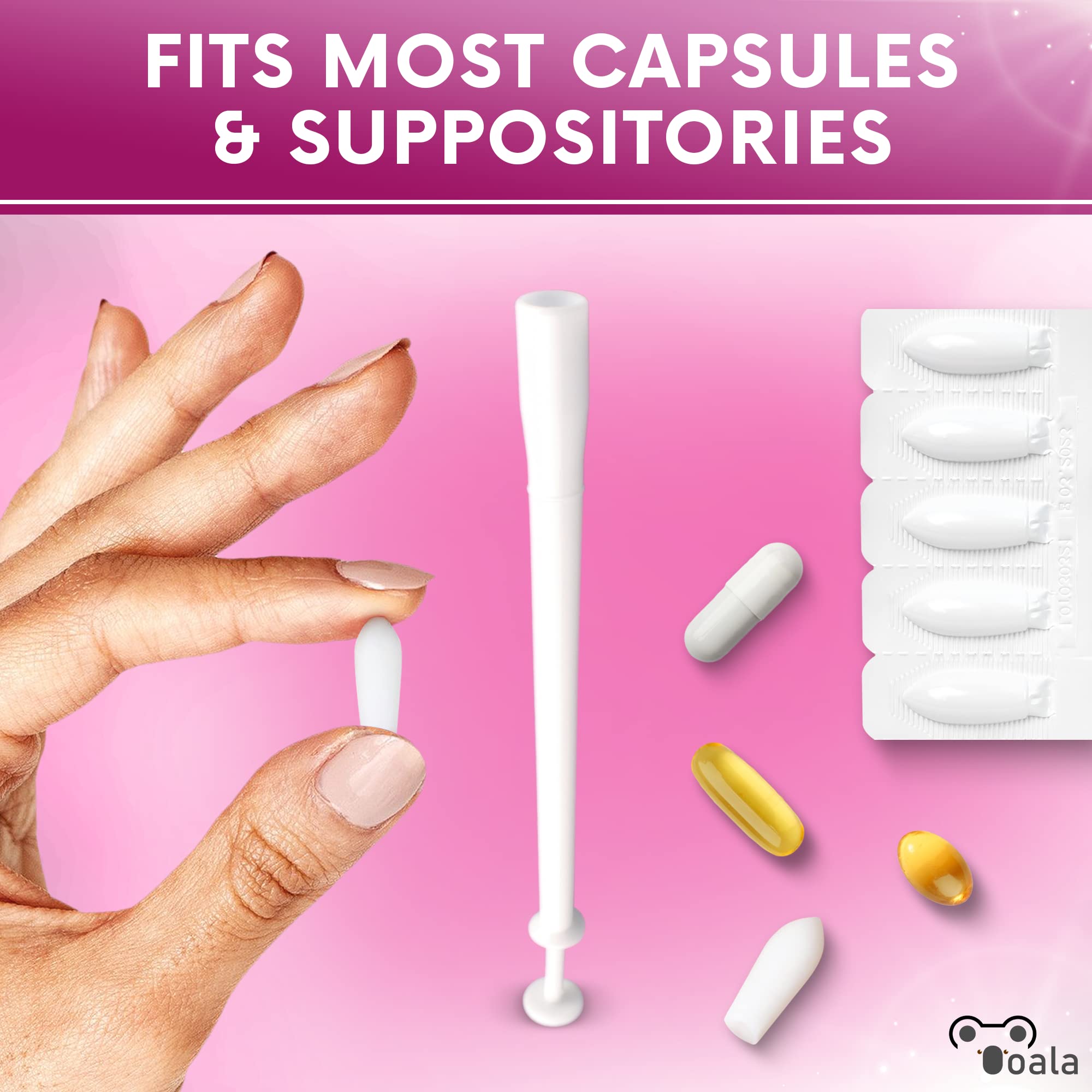 Ooala Disposable Vaginal Suppository Applicators (30-Pack) | Fits Most Brands, Pills, Tablets and Boric Acid Ooala uk supplements