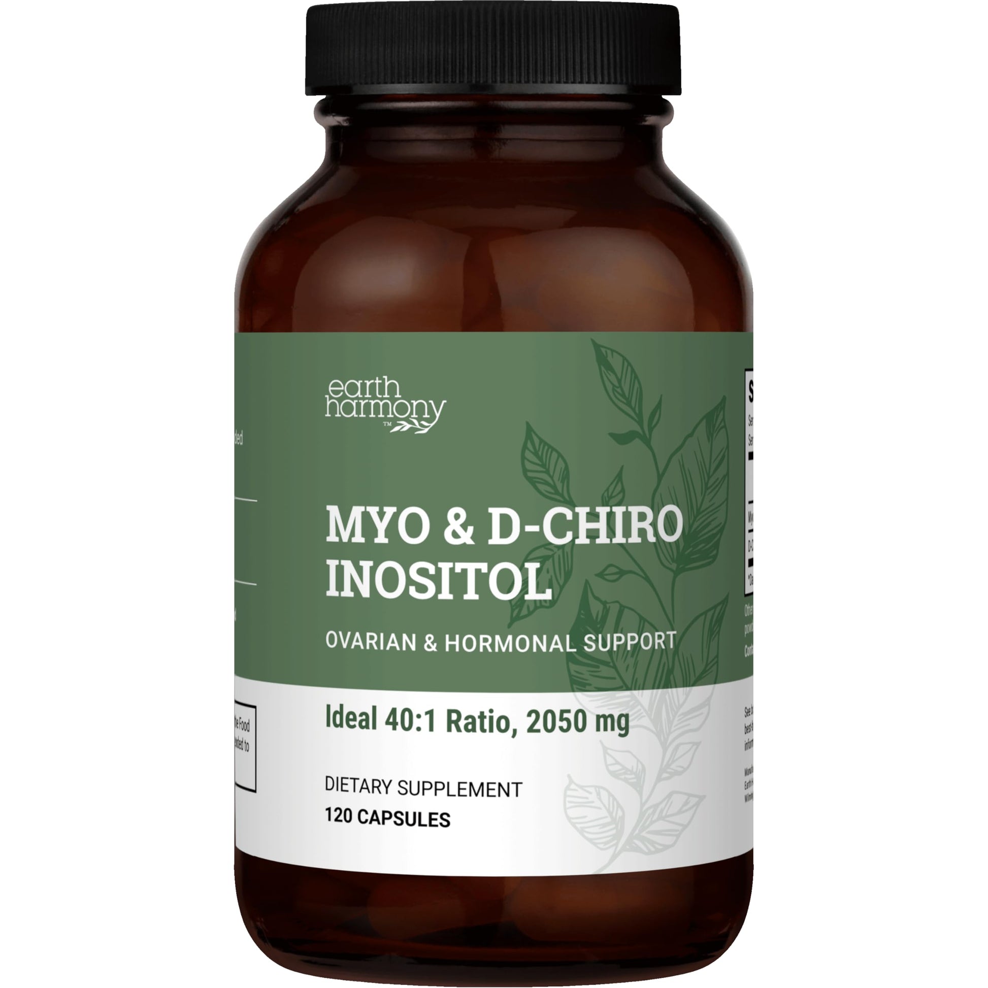 Earth Harmony Myo-Inositol & D-Chiro Inositol Supplement for Women, Ovarian & Hormone Balance for Women - Supports Normal Cycles, Fertility Supplement (120 Capsules) Earth Harmony Naturals uk supplements