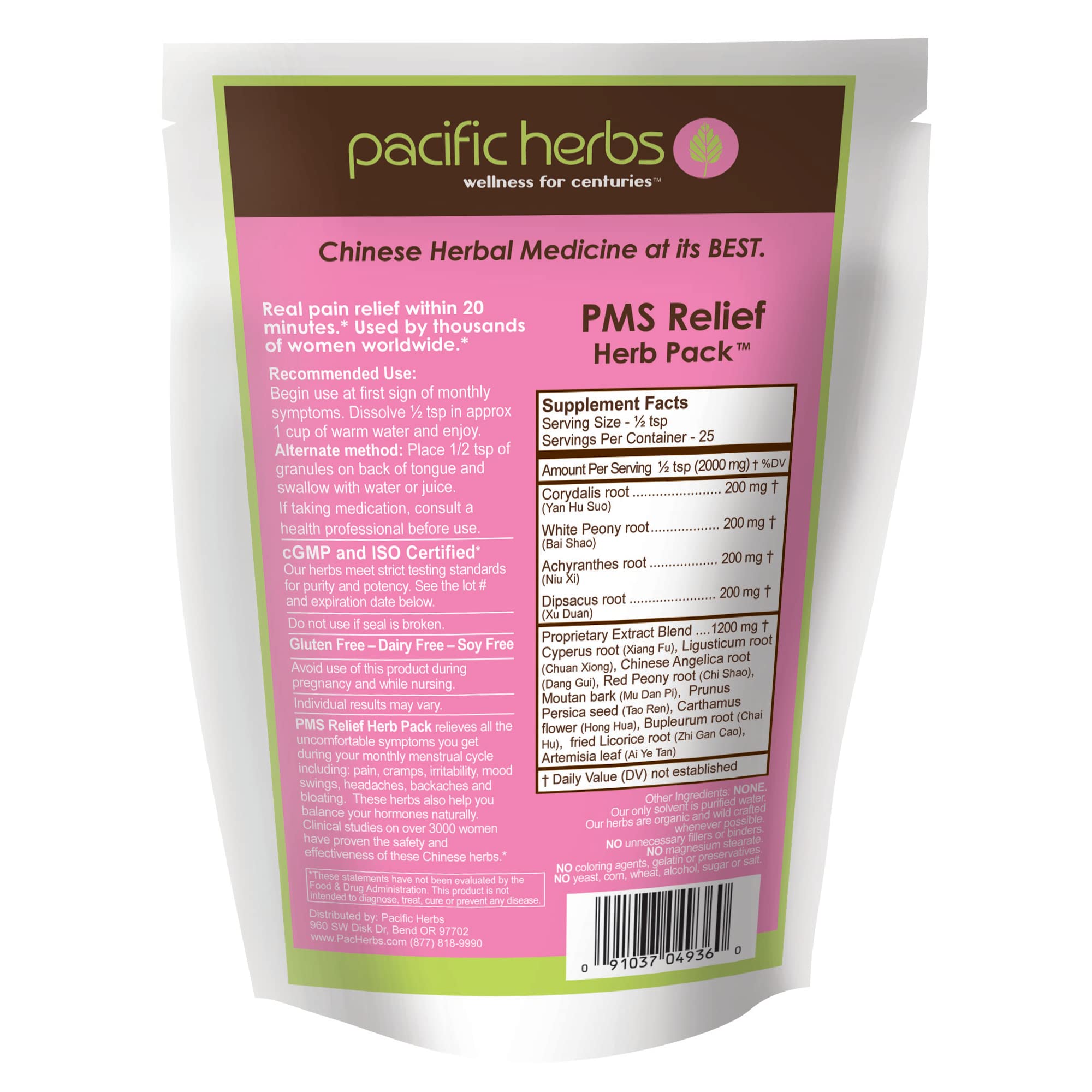 Pacific Herbs Natural PMS Relief Herb Extract Pacific Herbs uk supplements