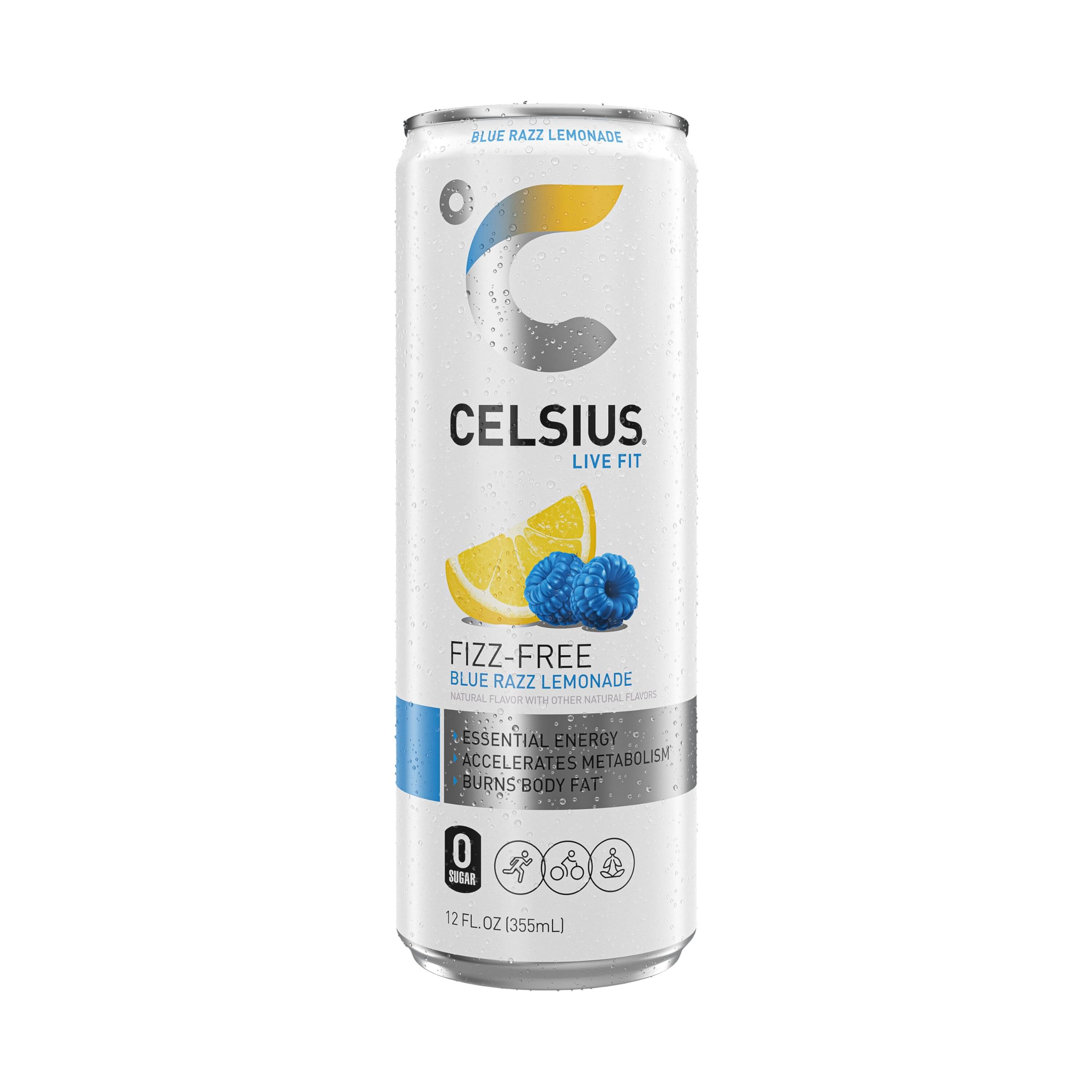 CELSIUS Fizz Free Blue Razz Lemonade, Functional Essential Energy Drink 12 Fl Oz CELSIUS uk supplements