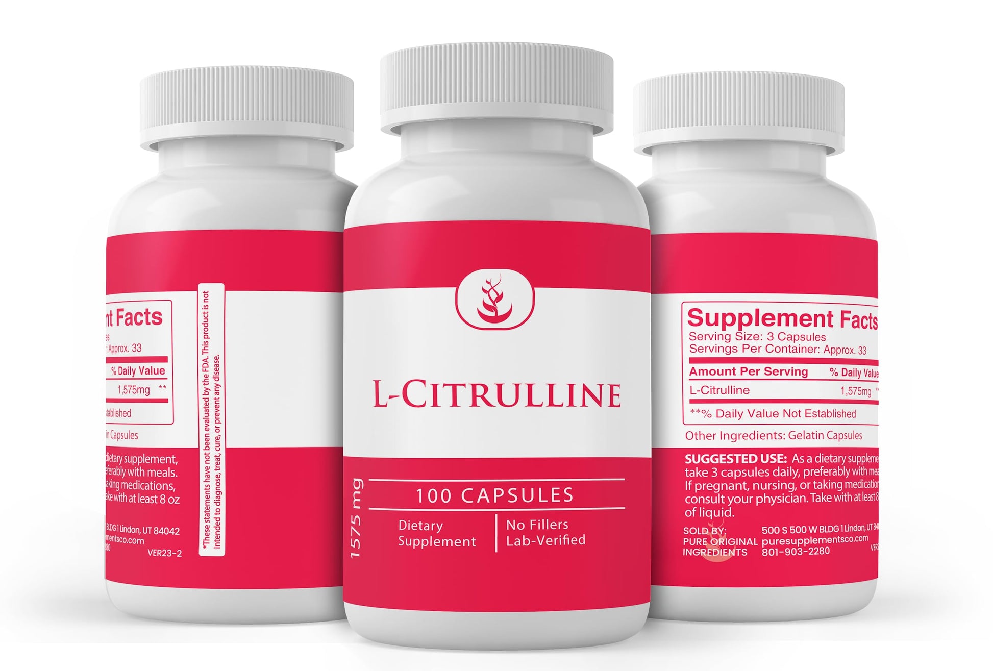 Pure Original Ingredients L-Citrulline, (100 Capsules) Always Pure, No Additives Or Fillers PURE ORIGINAL INGREDIENTS uk supplements