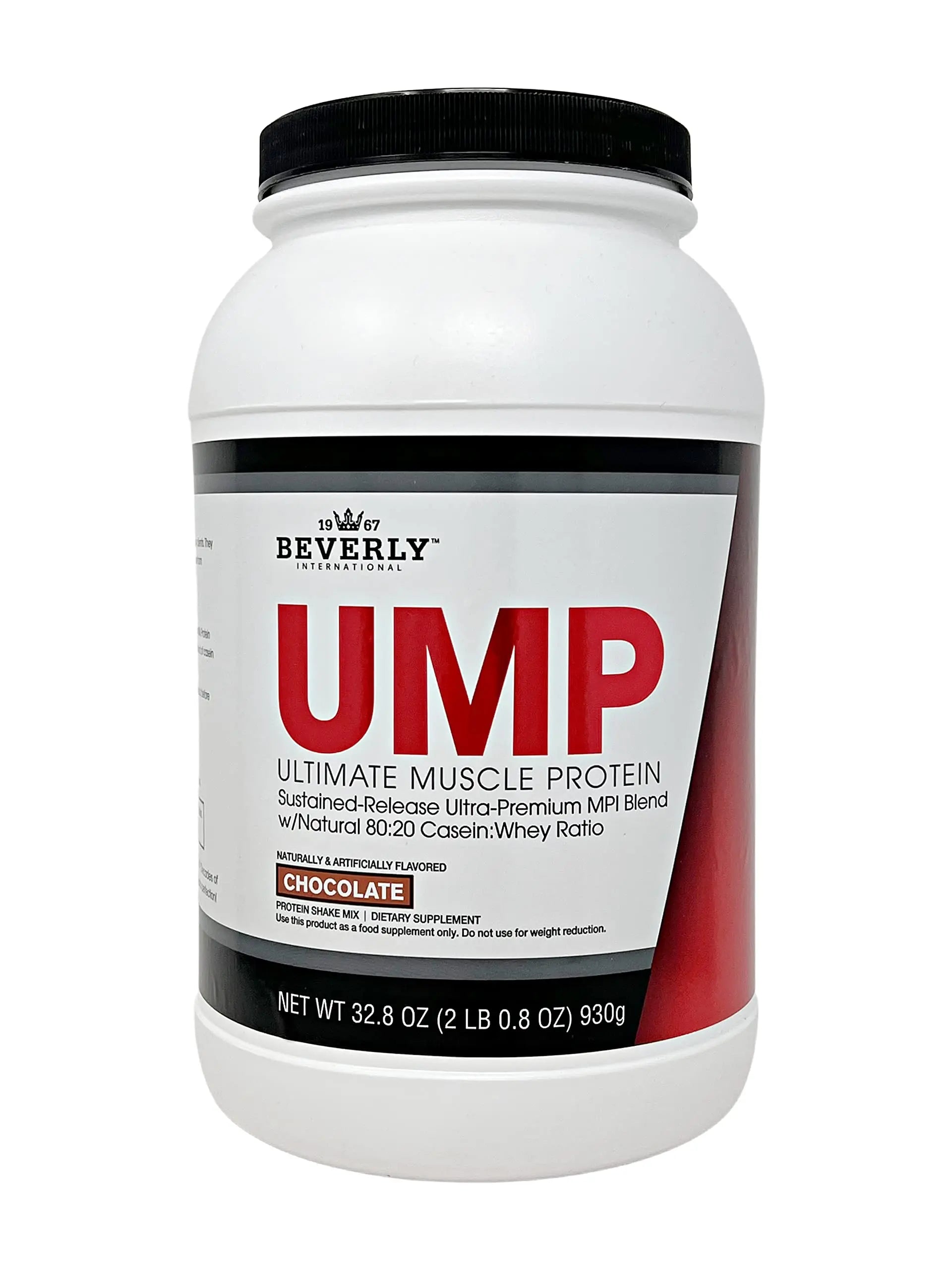 Beverly International UMP Protein Powder, Chocolate. Unique Whey-Casein Ratio Builds Lean Muscle. Easy to Digest. No Bloat. (32.8 oz) 2lb .8 oz Beverly International uk supplements