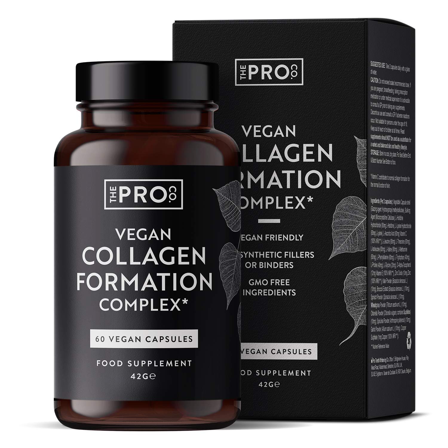 Premium Vegan Collagen Booster Supplement - Hair Skin & Nails Vitamins The Pro Co uk supplements