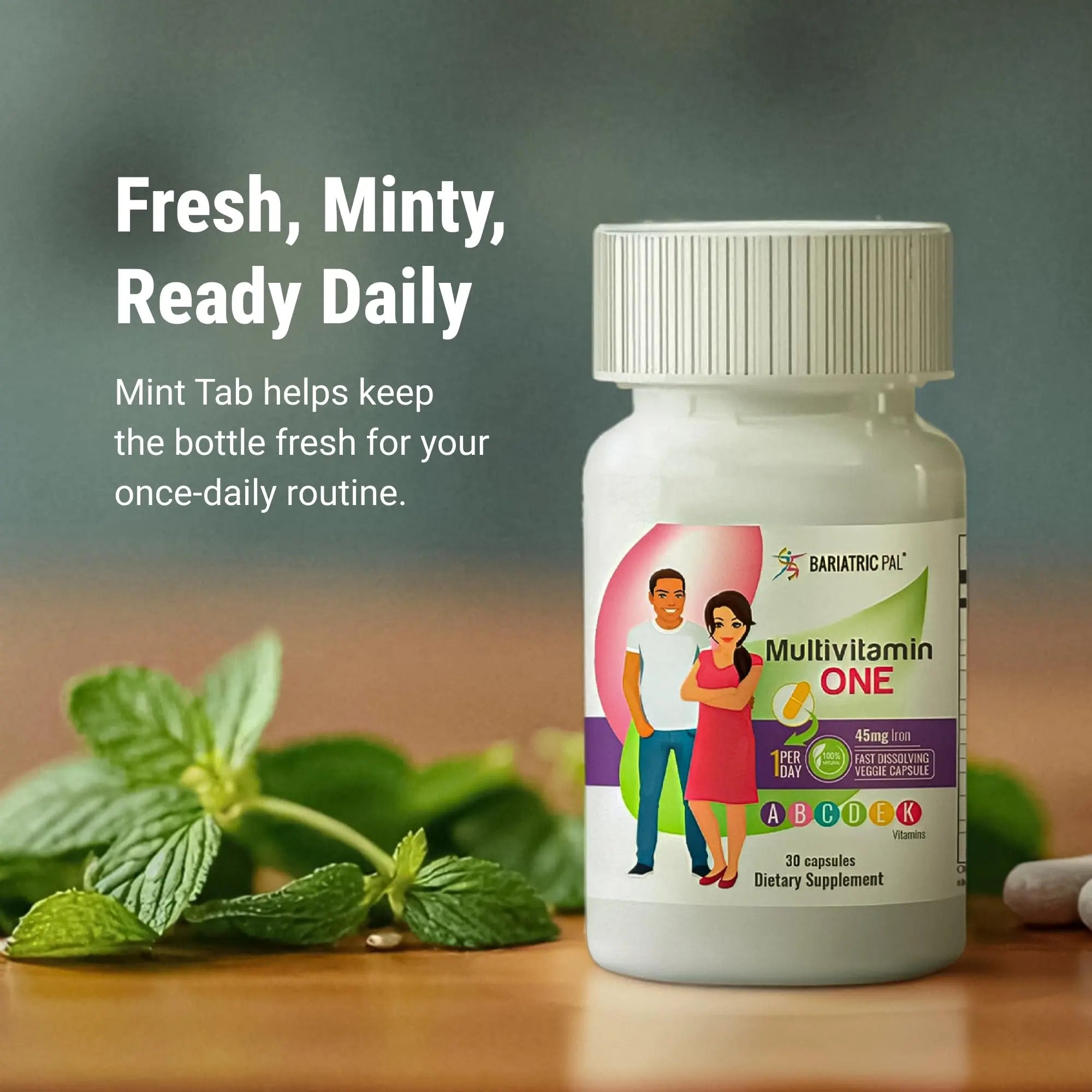 BariatricPal Multivitamin ONE 1 per Day! Bariatric Multivitamin Capsule with 18 mg of Iron | Easy to Swallow Capsule | BariatricPal uk supplements