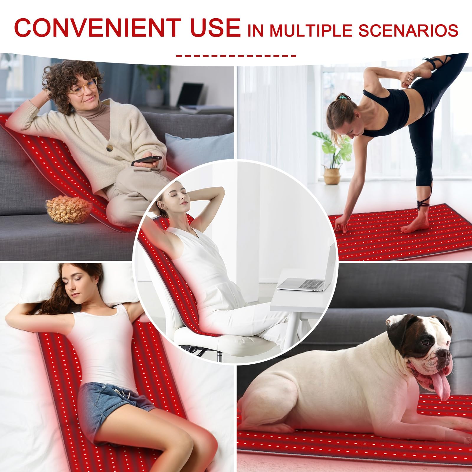 Red Light Therapy Pad 38 * 23.6 in - Red Light Therapy Body, 400 LEDs Using 660nm Red Light Rutollmit uk supplements