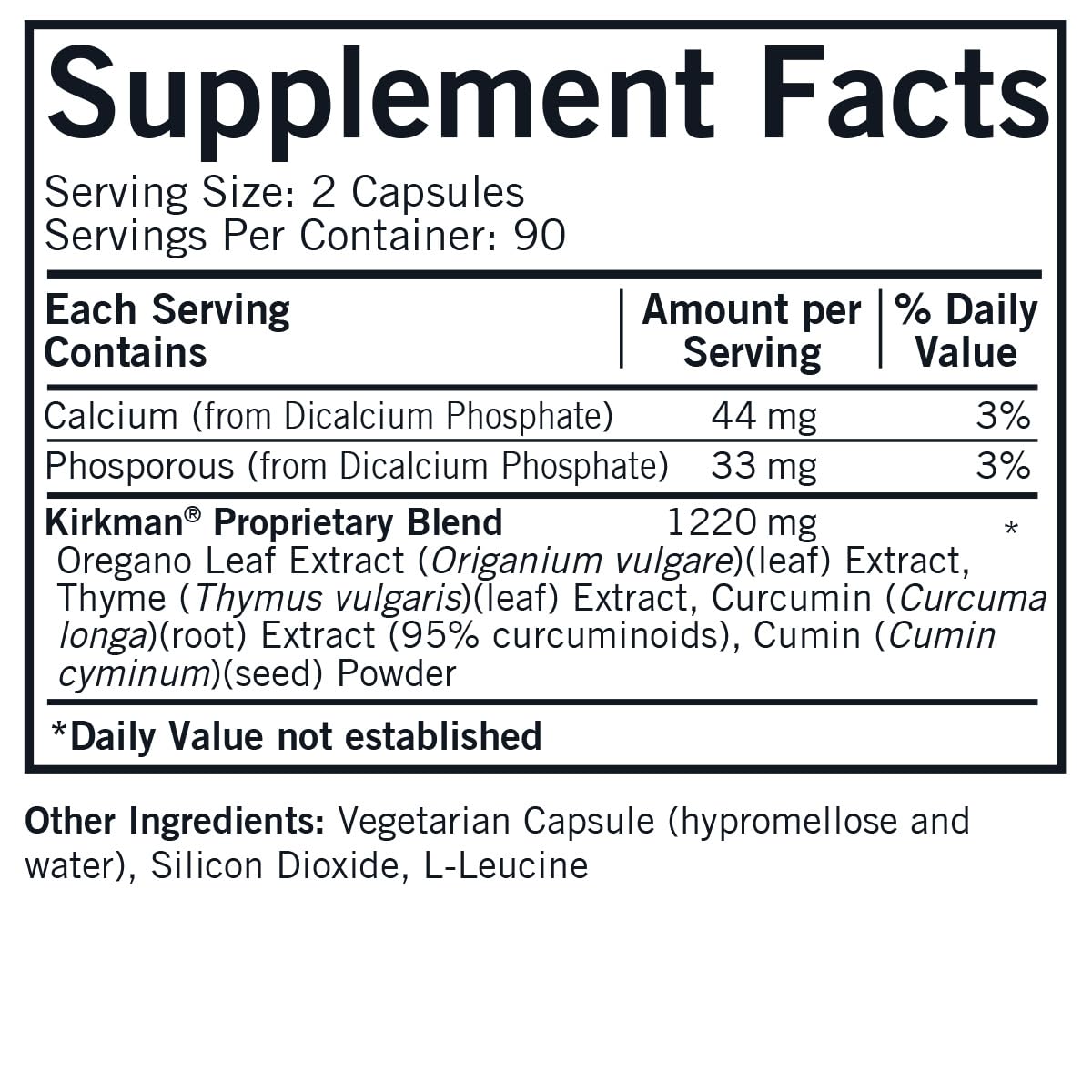 Kirkman CD-Herbal - Hypoallergenic -180 Vegetarian Capsules Kirkman uk supplements