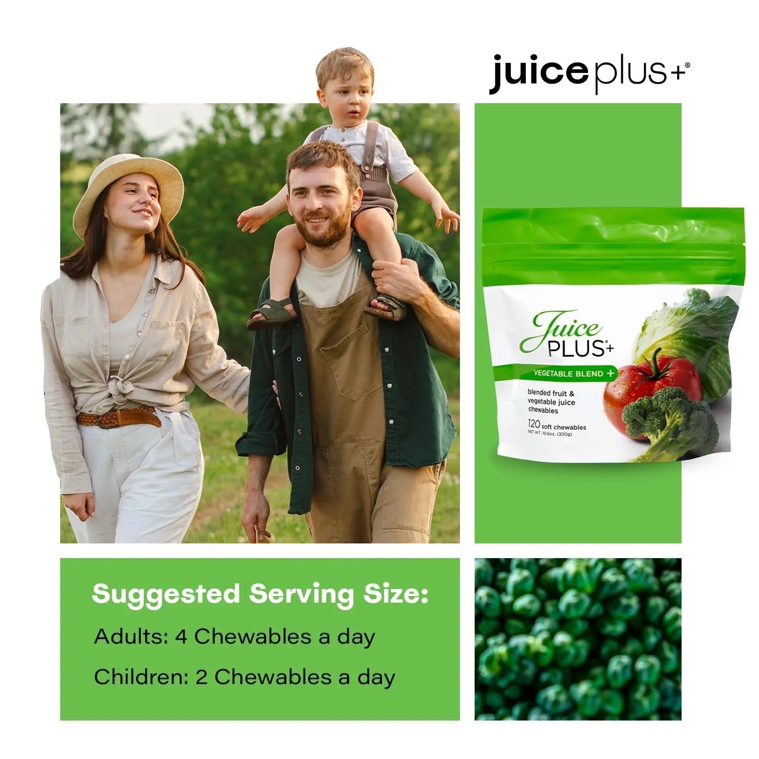 JuicePlus+ Vegetable Blend Soft Chews (Chewables) - Delicious Vegan Gummies with 11 Nutrient-Rich Vegetables for Daily Wellness! Juice Plus+ uk supplements