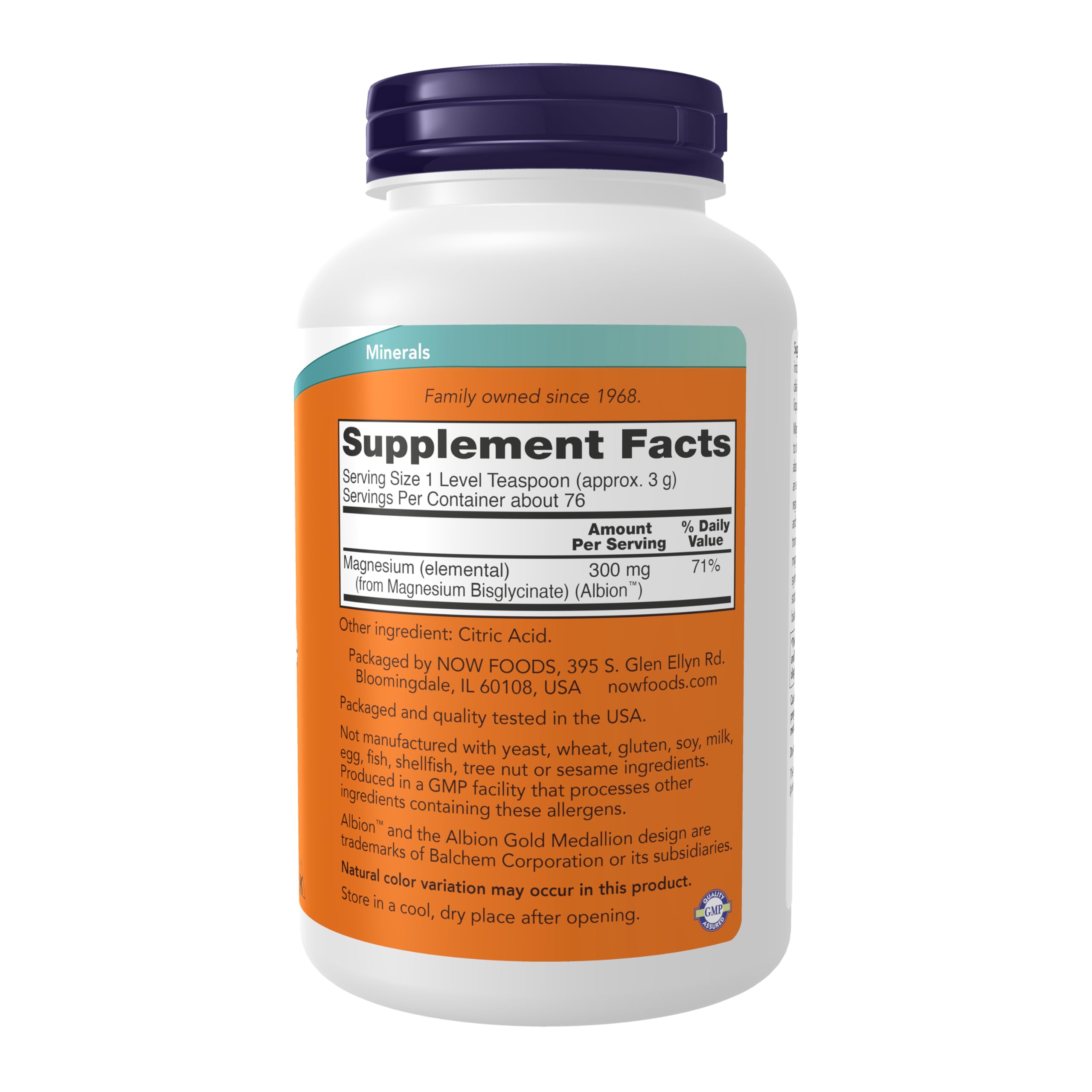 NOW Foods Supplements, Magnesium Bisglycinate Powder, Enzyme Function*, Nervous System Support*, 8-Ounce NOW Foods uk supplements