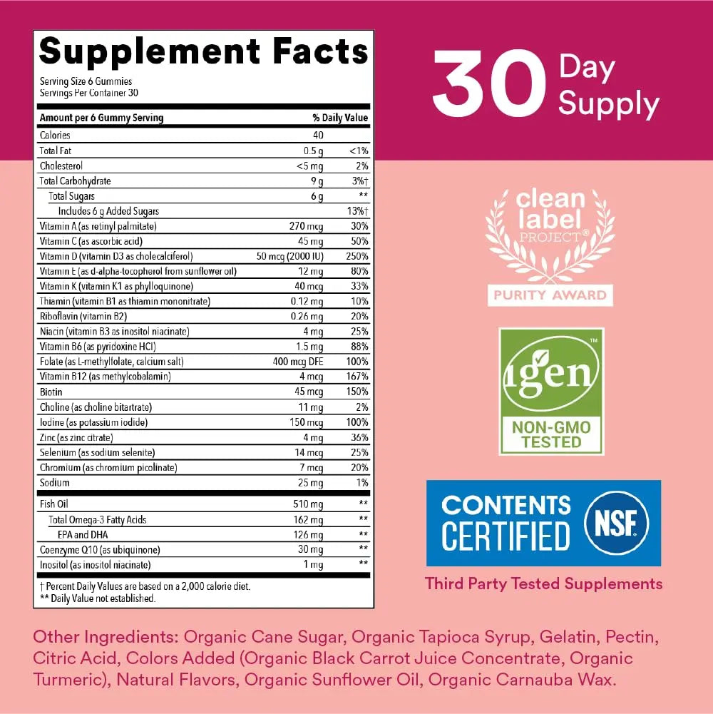 SmartyPants Kids Multivitamin Gummies & Women's Multivitamin Gummies: Omega 3 Fish Oil (EPA/DHA), Methylfolate SmartyPants uk supplements
