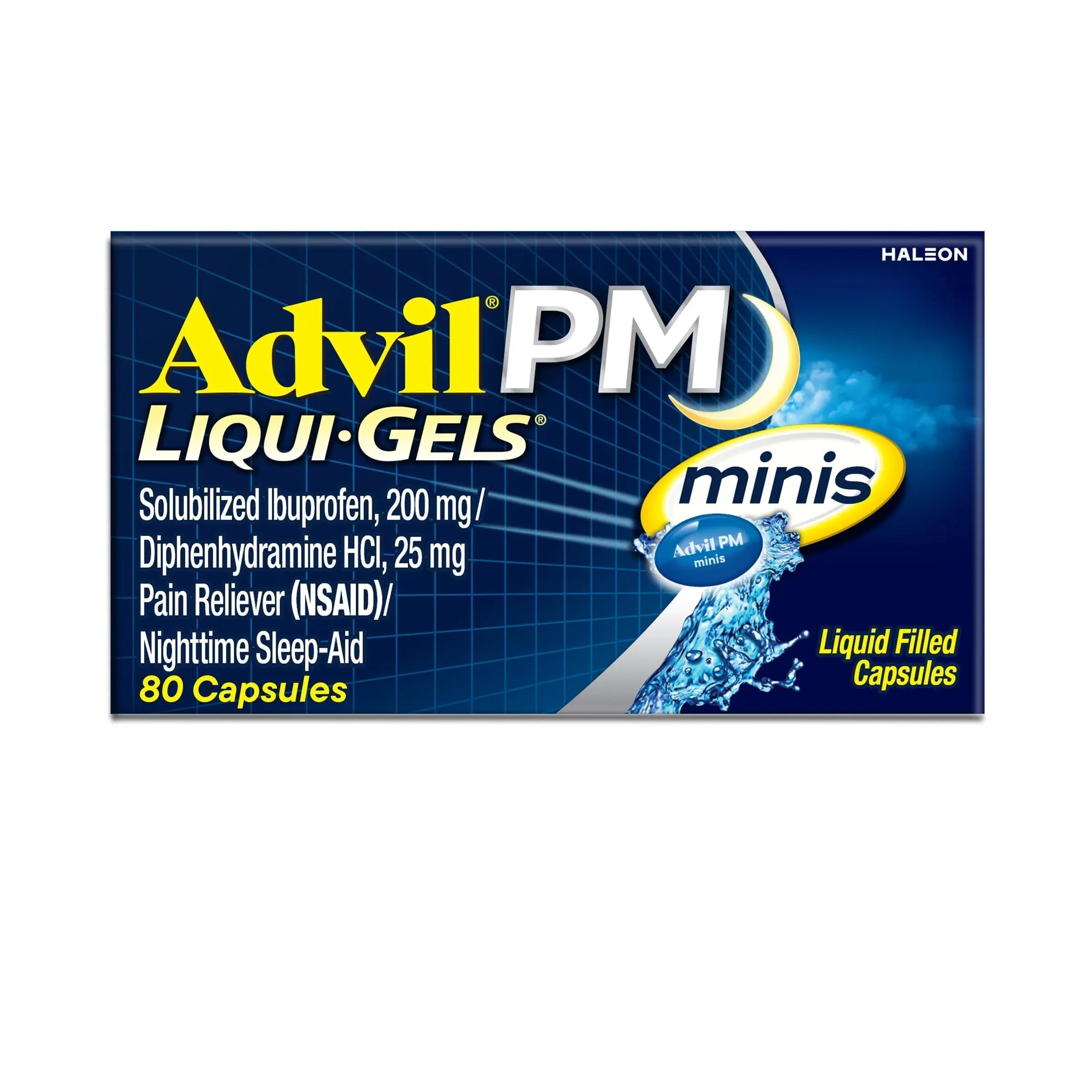 Advil PM Liqui-Gels Minis, 80 Liquid Filled Capsules Advil uk supplements