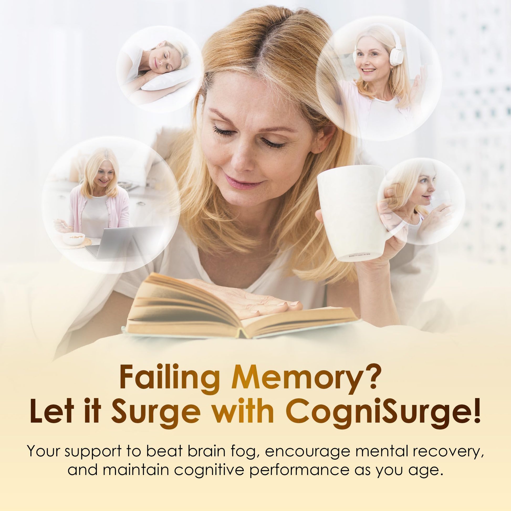 Nutraville CogniSurge Nootropics Brain Support Supplement for Memory and Focus - Nature-Powered Lion's Mane Supplement Capsules with Shilajit - No Caffeine or Stimulants - 30 Servings Nutraville uk supplements