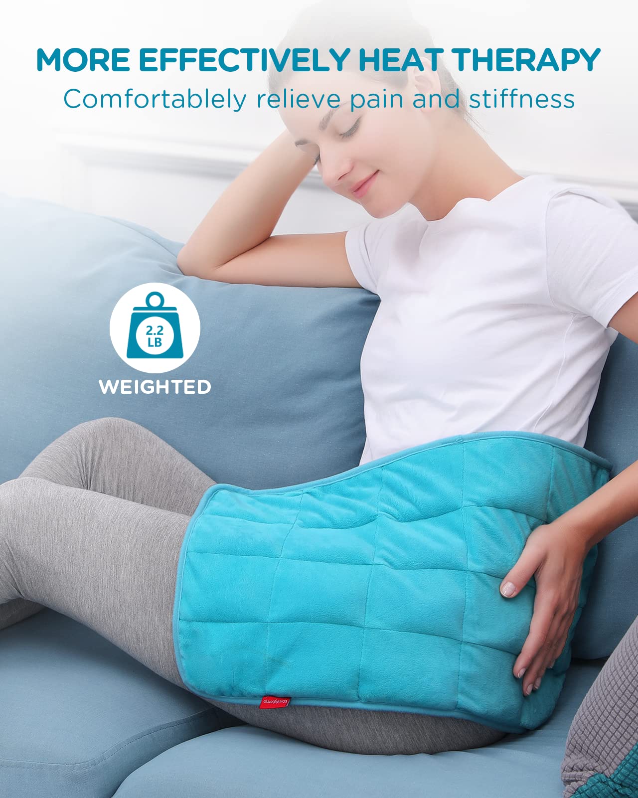 Comfytemp Weighted Heating Pad for Back Pain Relief, FSA/HSA Eligible 2.2lb Electric Heating Comfytemp uk supplements