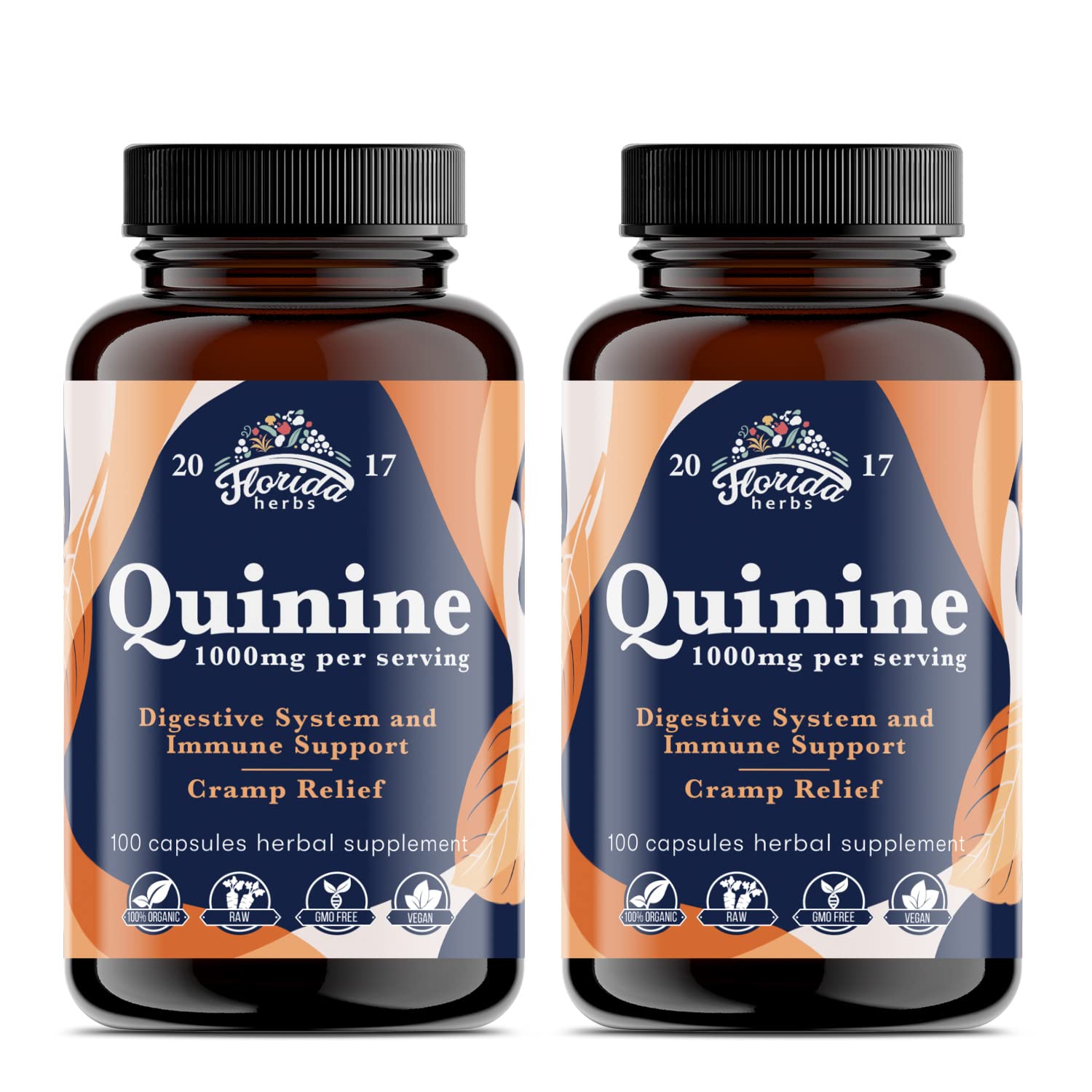 Leg Cramps Support Organic Pills - 1000 mg - Quinine Tablets for Cramp Defense FLORIDA HERBS uk supplements