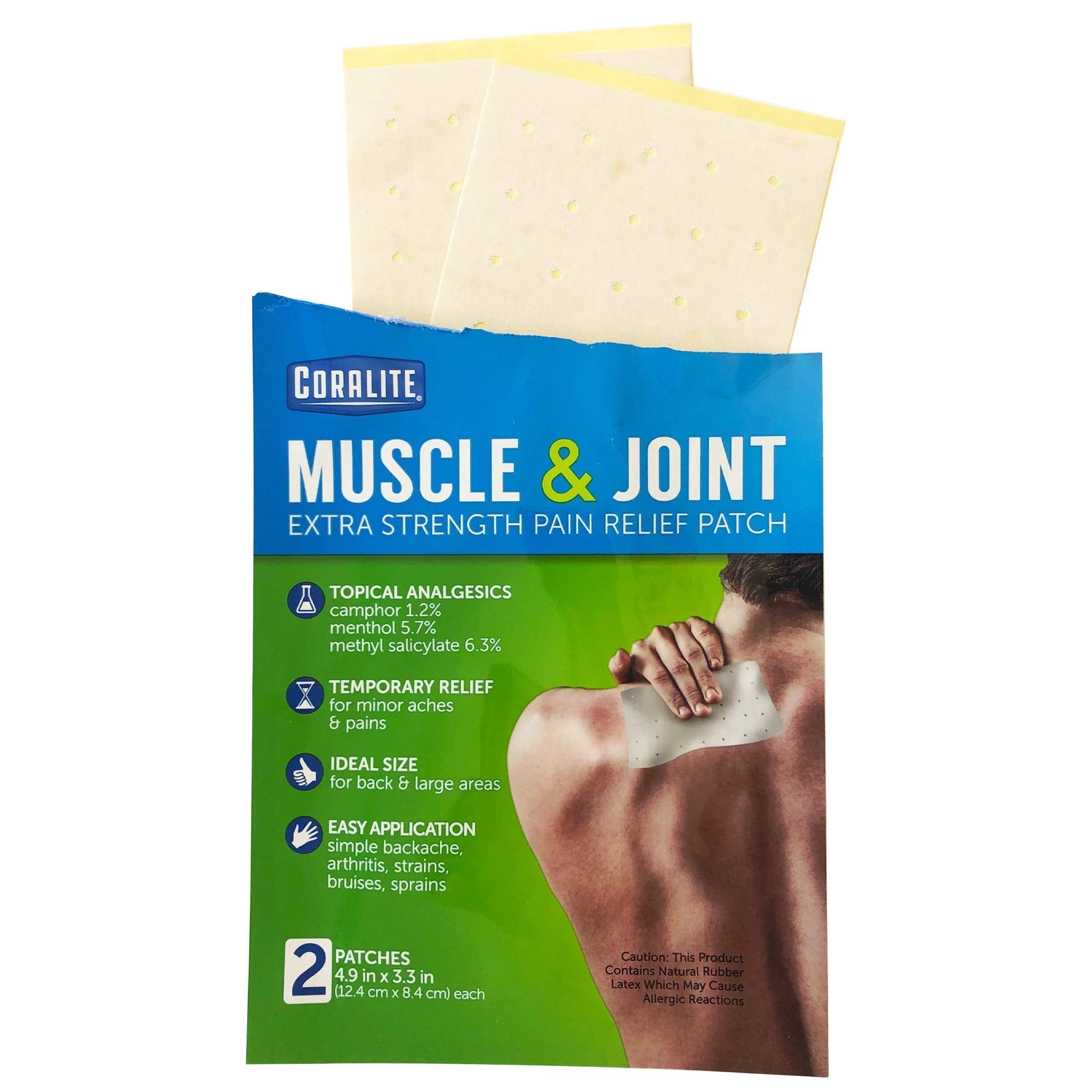Coralite Pain Relieving Patch - Extra Strength Joint & Muscle Pain Relief Patches for Back Pain, Muscle Soreness and Joint Pain, 2 Patches Per Pack (24 Pack) Coralite uk supplements