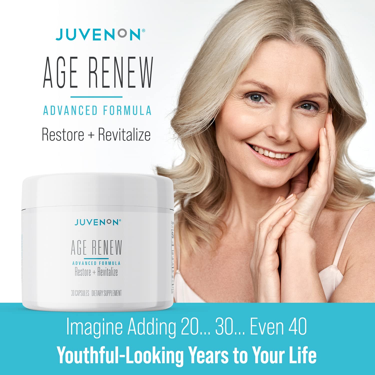 Juvenon AgeRenew Beta Glucan Anti Aging Immunity Support Supplement, Beta Glucan with Zinc Quercetin for Immune Defense Boost Juvenon uk supplements