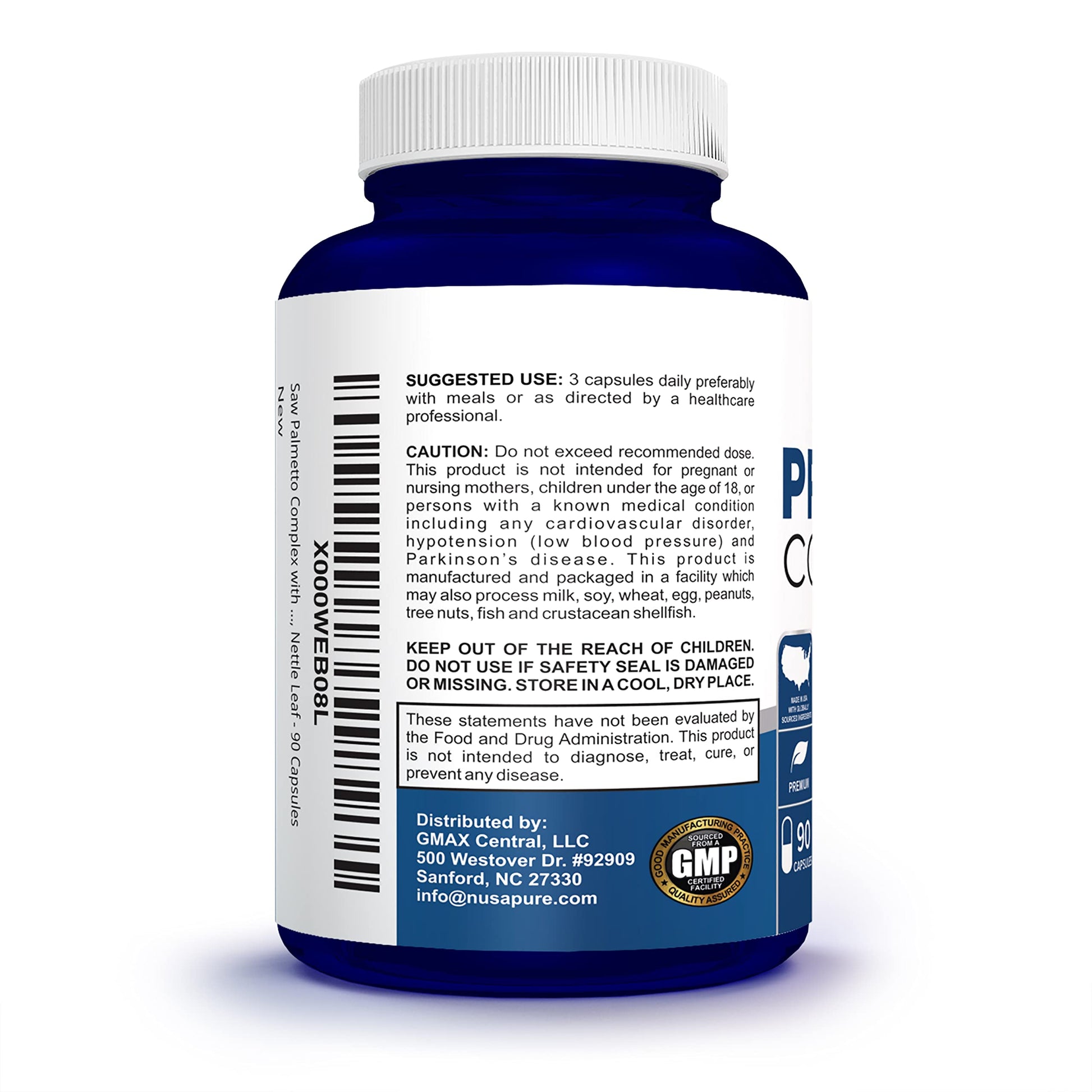 NusaPure Saw Prostate Palmetto Complex (Plant Sterol Complex, Nettle Root, Pygeum Bark, Graviola) - 90 Capsules NusaPure uk supplements