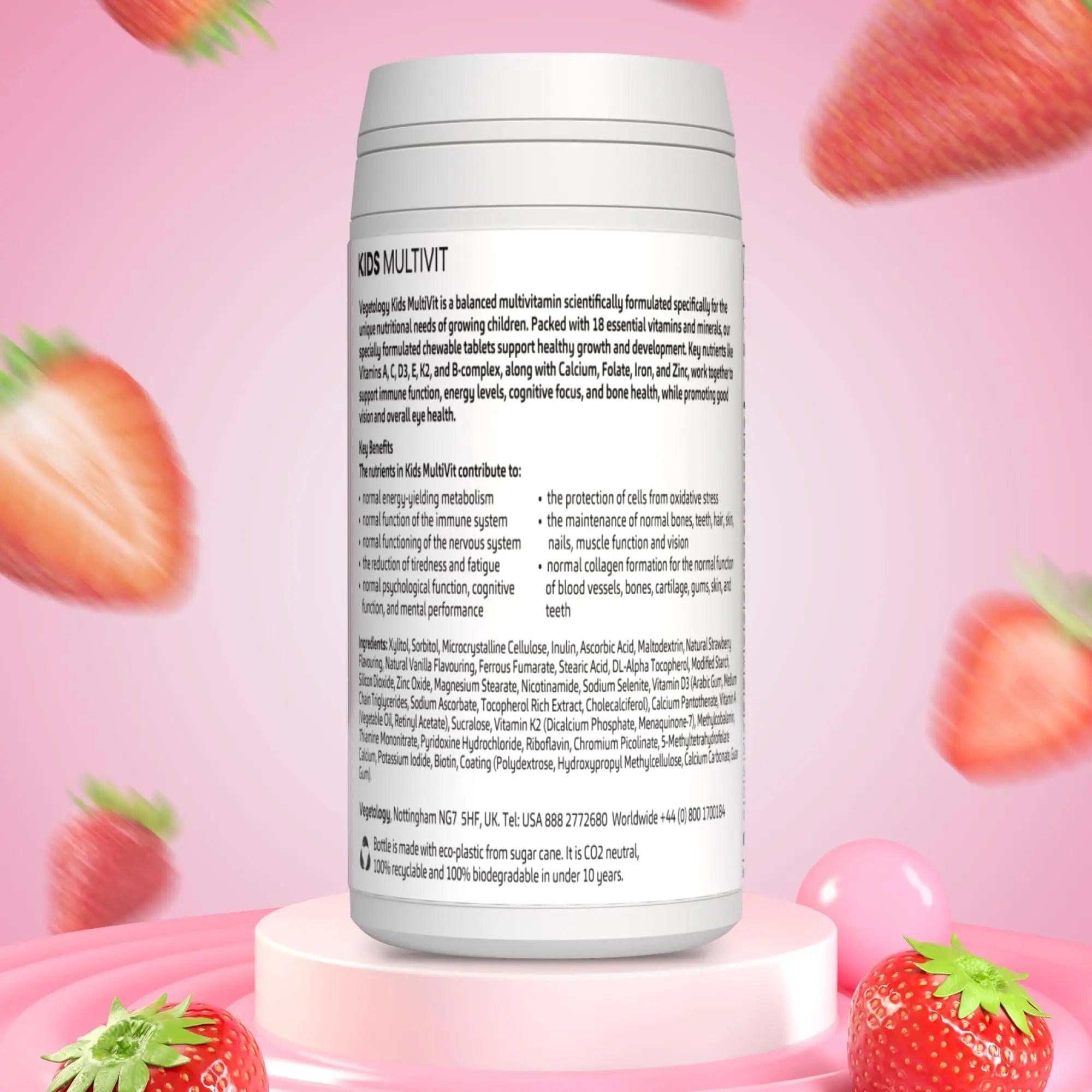 VEGETOLOGY Kids MultiVitamin Supplement, Vegan Chewable Multivitamin for Immune Support, Energy, & Growth, 18 Essential Vitamins & Minerals VEGETOLOGY uk supplements