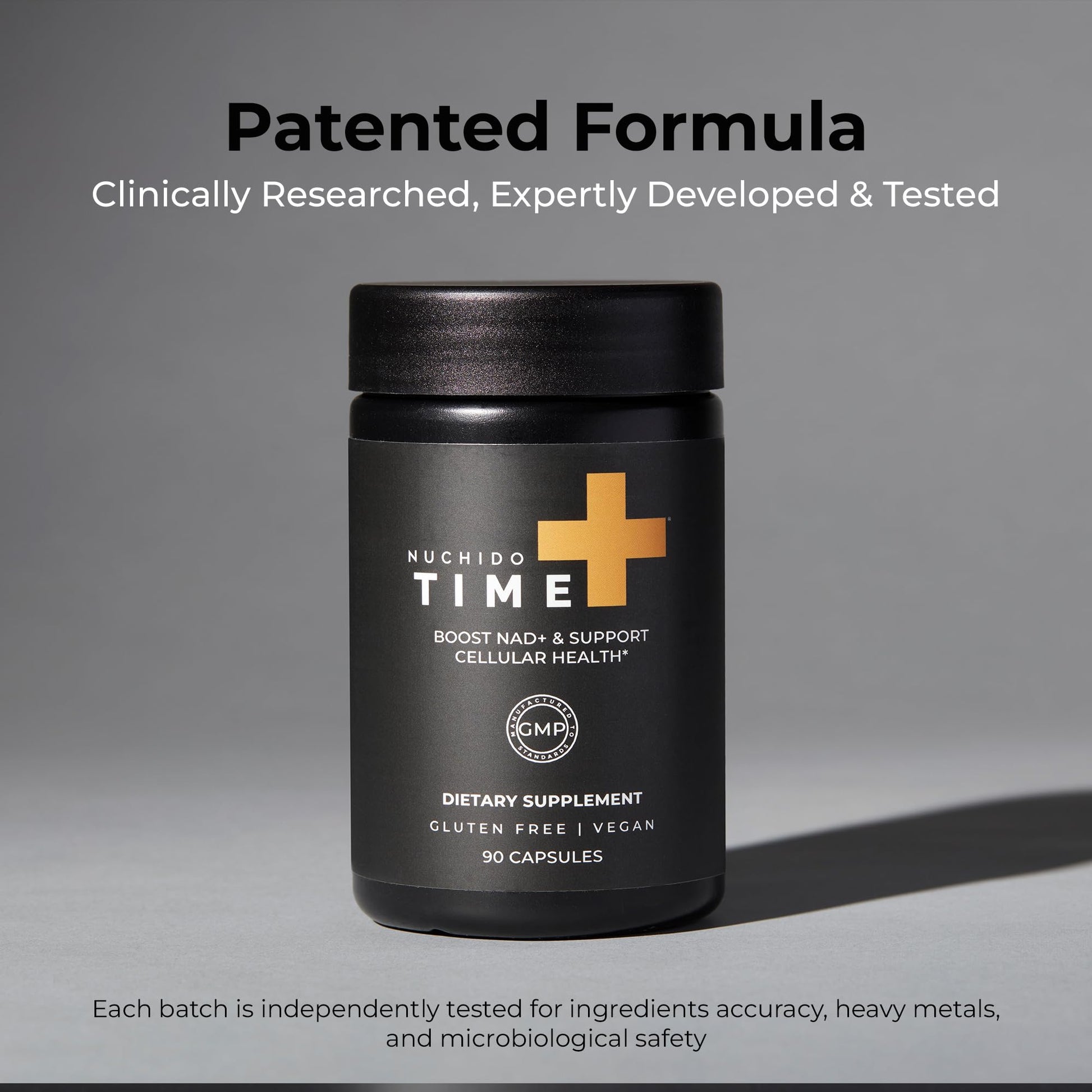 Nuchido Time+ NAD Supplement for Men & Women - Advanced Formula for Healthy Aging, Energy, Focus, Cellular Health & Longevity - Nicotinamide, Alpha Lipoic Acid, Quercetin - 90 Capsules Nuchido Time+ uk supplements