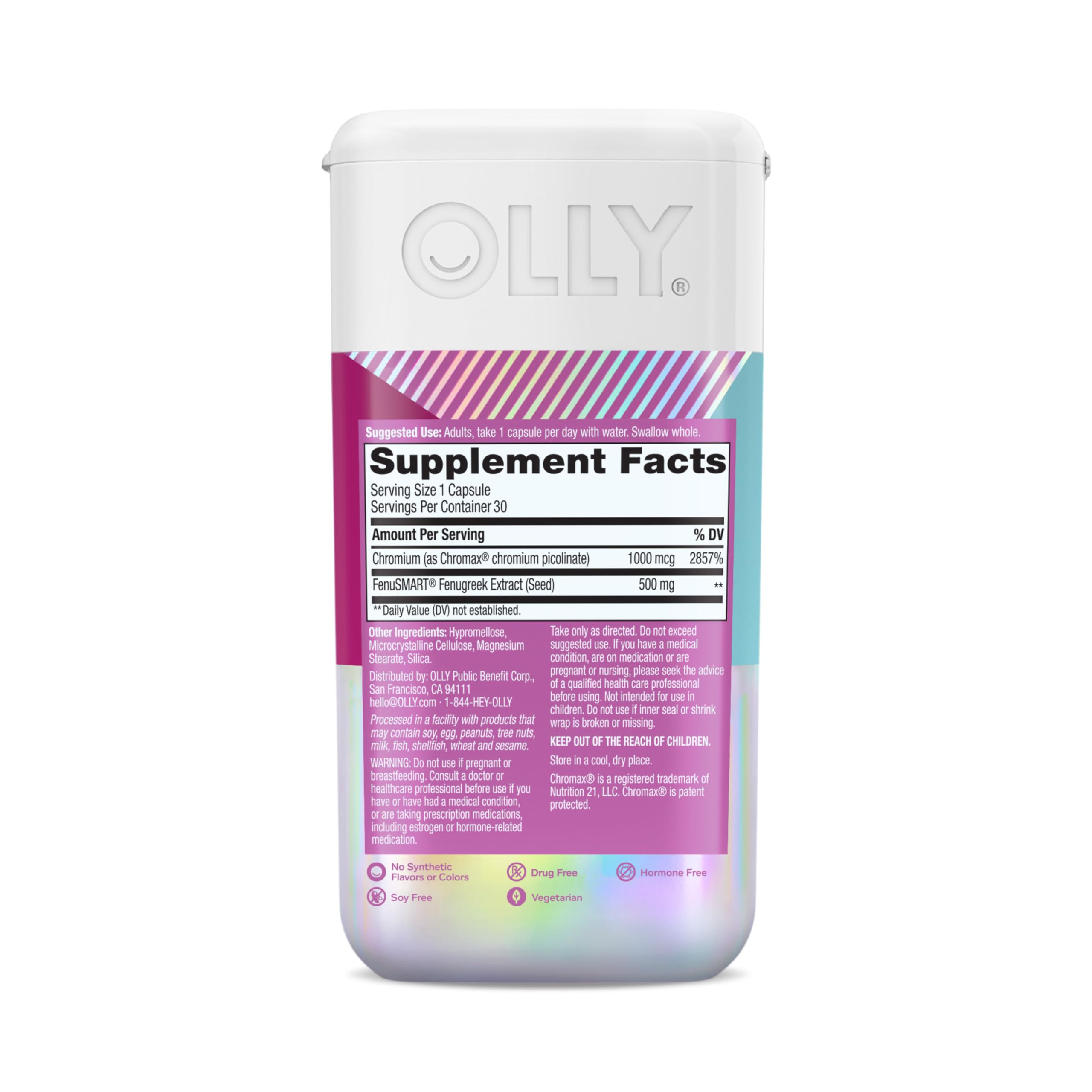OLLY Balanced Perimeno Capsules, Supports Hormonal Balance, Mood & Metabolism During Perimenopause,* Fenugreek Extract, Chromium, 30 Day Supply - 30 Count OLLY uk supplements