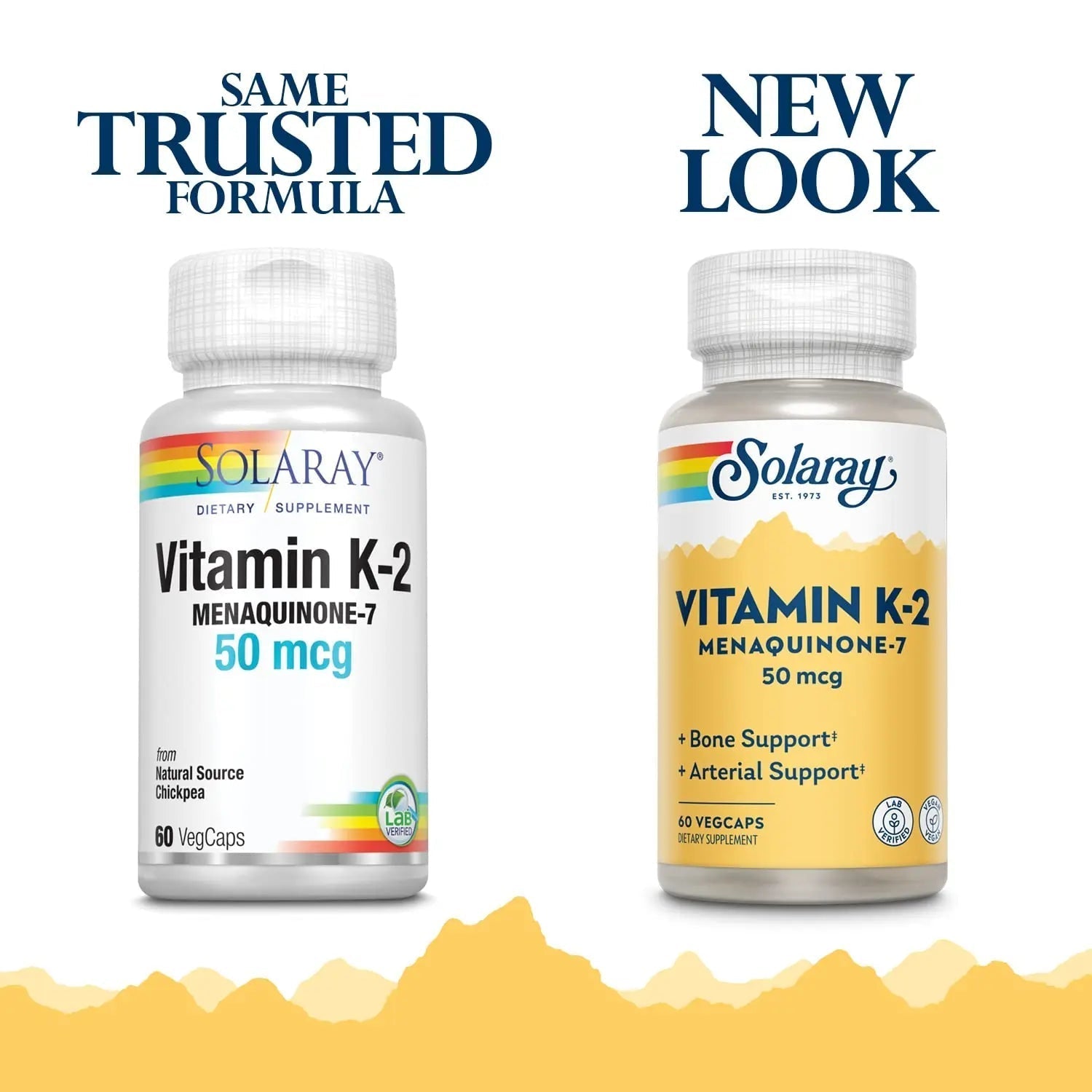 SOLARAY Vitamin K-2 as MK-7 50 mcg - Vitamin K2 MK7 Supplement for Bone Health Support, Vit K2 as Menaquinone for Women and Men - 60 Vegan Capsules SOLARAY uk supplements