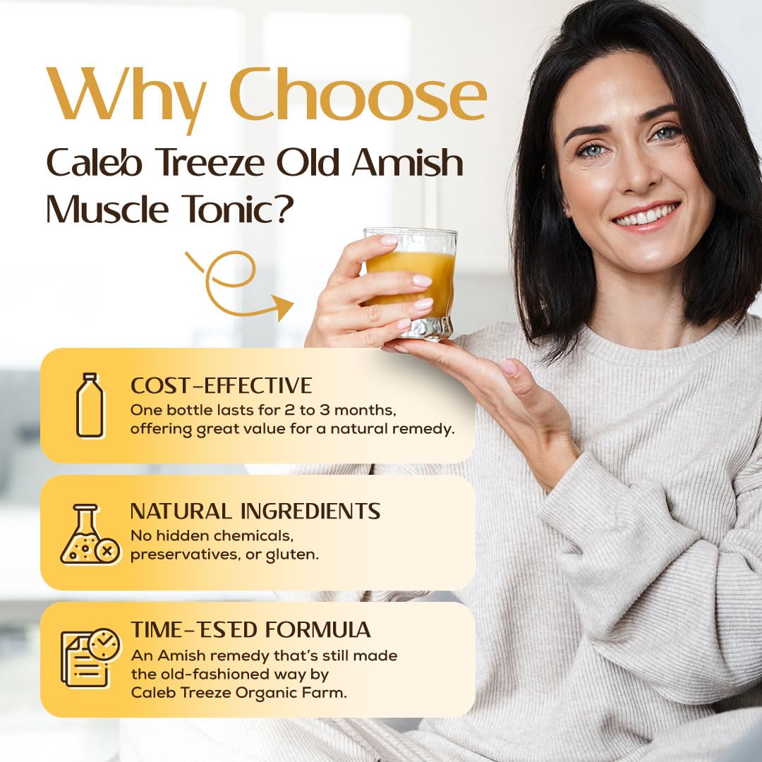 Old Amish Muscle and Digestion Tonic Pack (Formerly: Stops Leg Cramps and Stops Acid Reflux) with Apple Cider Vinegar Bundle by Caleb Treeze Caleb Treeze uk supplements