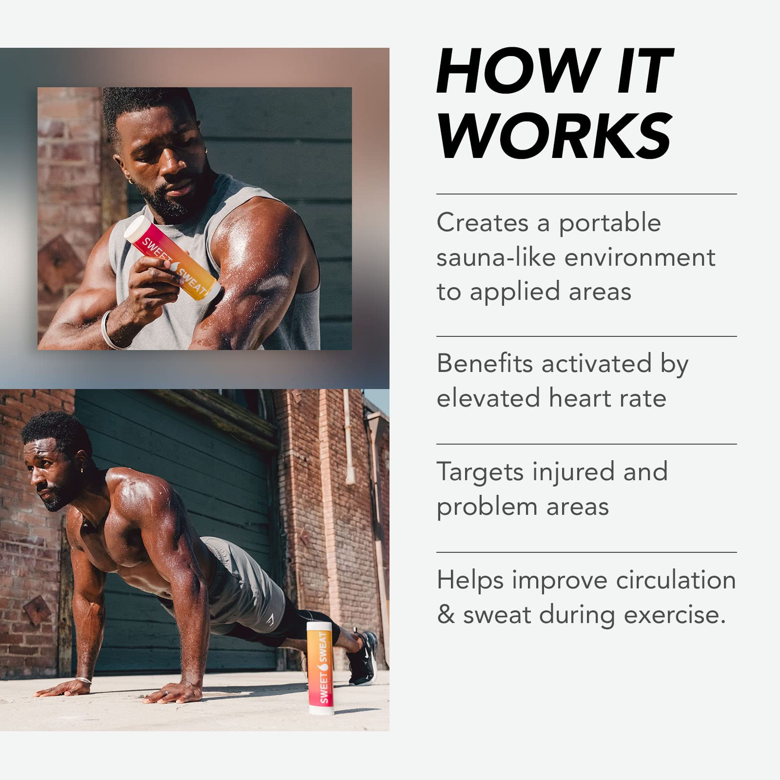 Sweet Sweat Workout Enhancer Roll-On Gel Stick - Sweat Harder and Faster Sports Research uk supplements