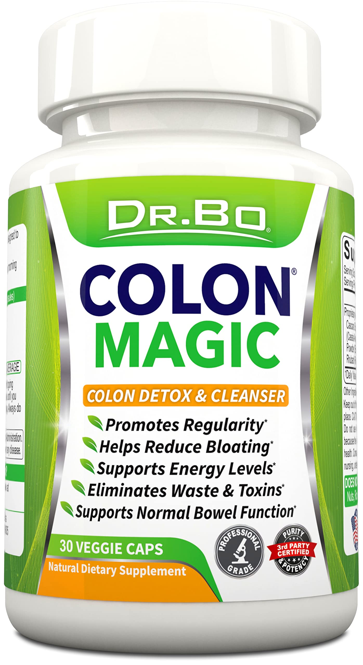 Colon Cleanse Detox Formula - Natural Bowel Cleanser Pills for Intestinal Bloating & Fast Digestive DR. BO uk supplements