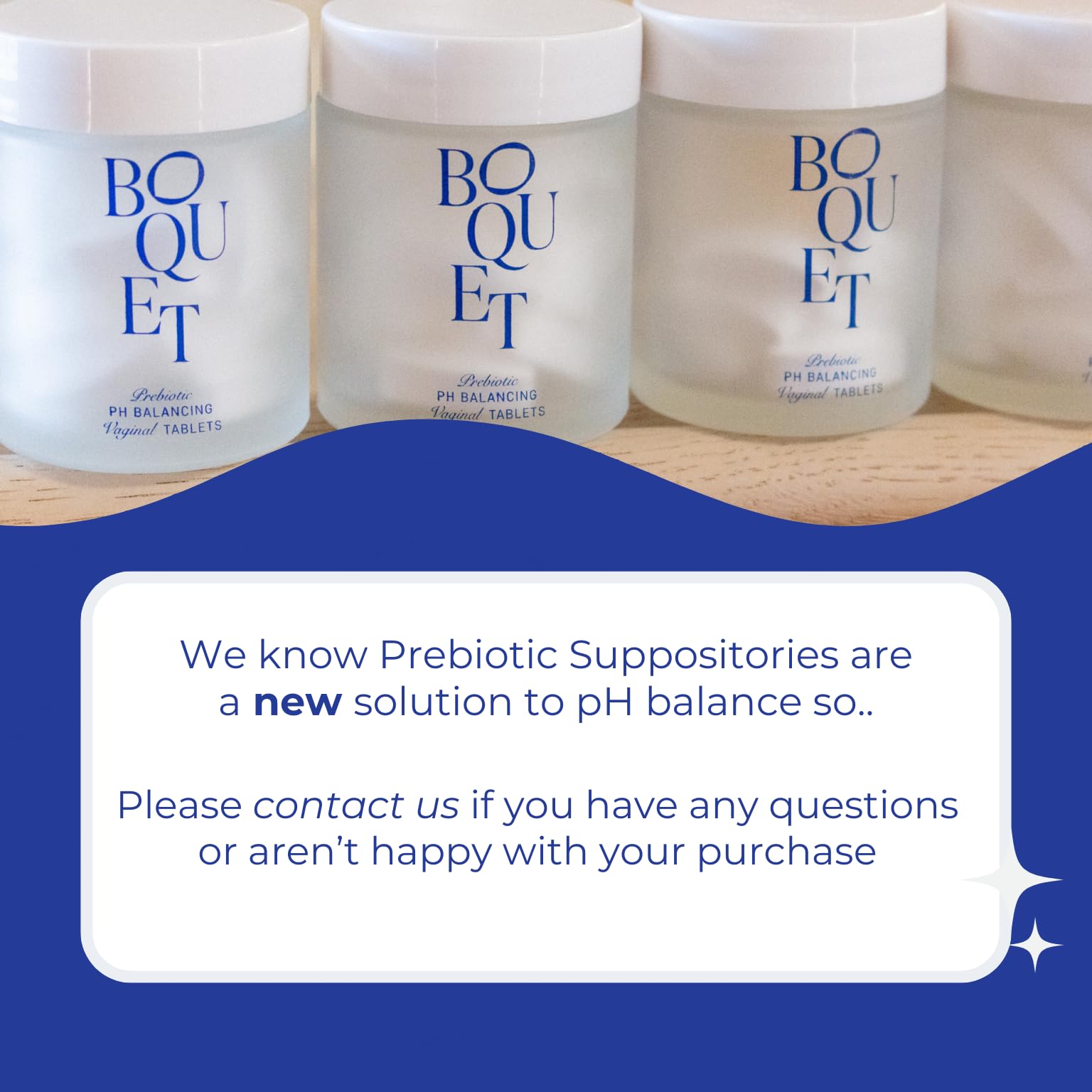 Boquet Vaginal Prebiotic Suppository- Relieve Odor, Prevent Bacterial Vaginosis, Balance pH Boquet uk supplements