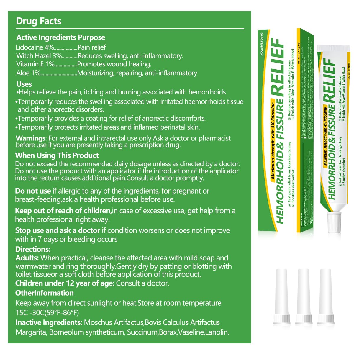 Dr.Goddyik Maximum Strength Hemorrhoid & Fissure Relief Cream Ointment with Aloe & Vitamin E - Fast Acting, Long Lasting Soothe for Itching, Burning & Fissures Dr.Goddyik uk supplements