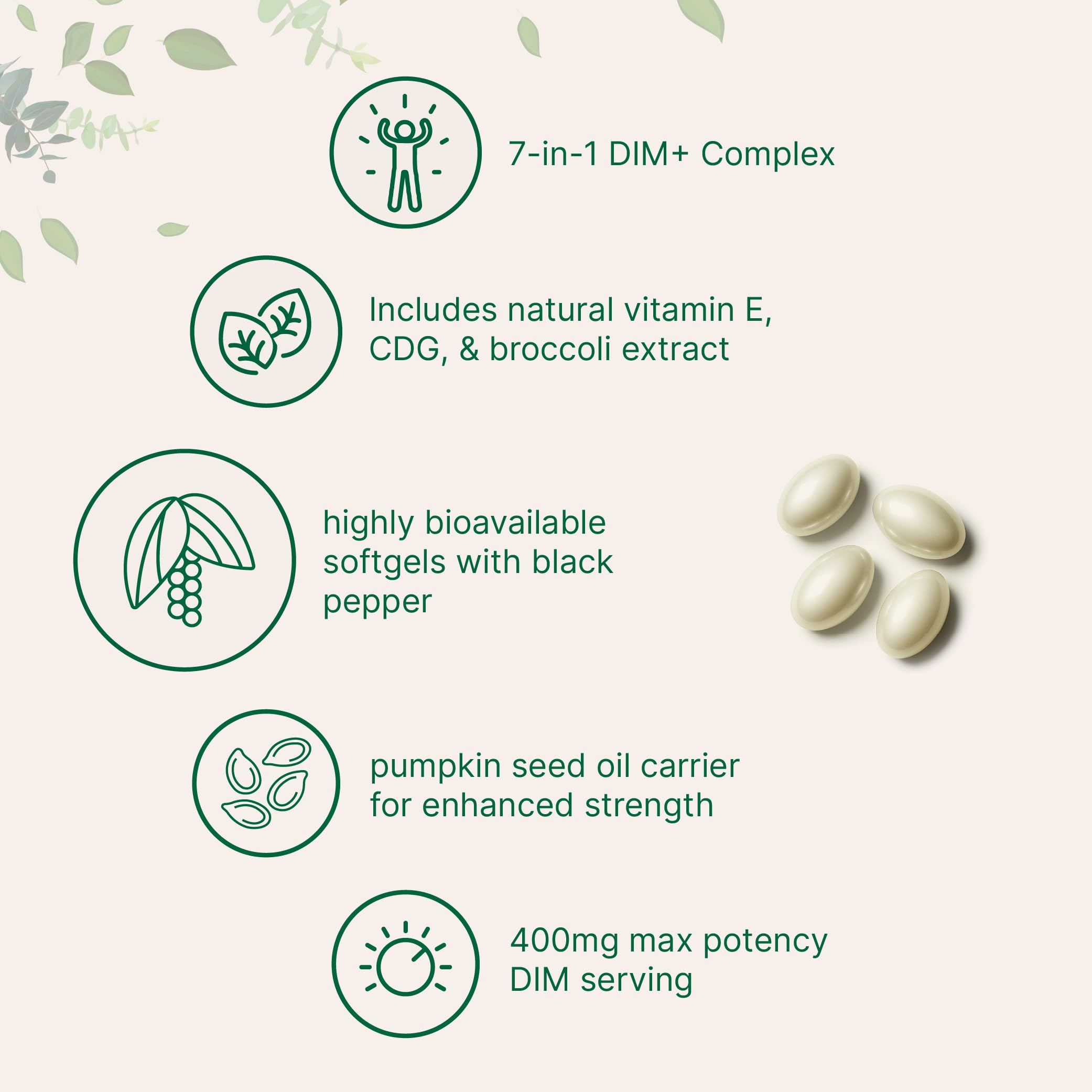 Micro Ingredients DIM+ Supplement 400mg for Men & Women | 240 Softgels with Pumpkin Seed Oil | Highly Bioavailable 7-in-1 Complex with Vitamin E, CDG, Broccoli & Black Pepper Extract Micro Ingredients uk supplements